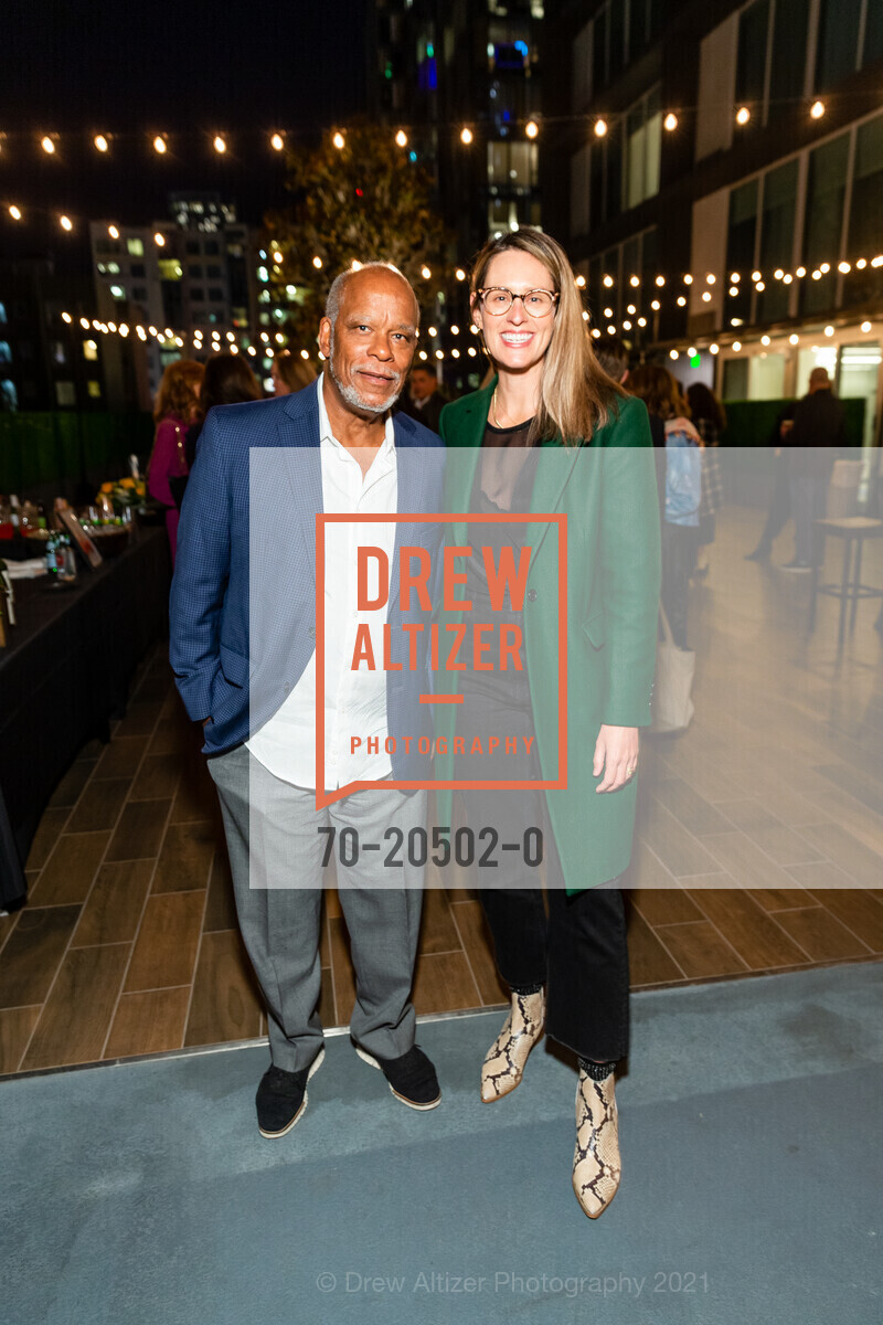 Stanley Nelson, Jessie Fairbanks, SFFILM Doc Stories Kickoff Party, BEI Hotel. 50 8th St, November 5th, 2021, Photo #70-20502-0 Stanley Nelson, Jessie Fairbanks, Photo #70-20502-0