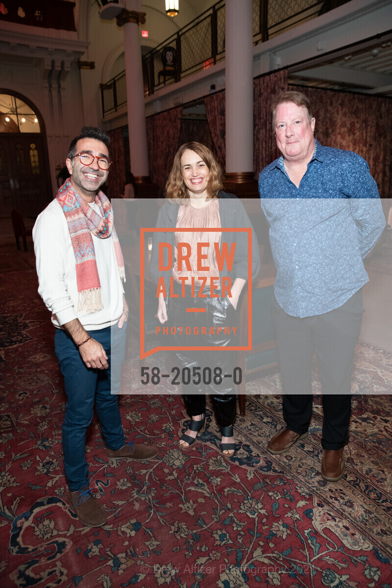 Happo Vazidi, Lisa Gruwell, Mark Gleason, Chris Foley Appreciation Dinner, Saint Joseph’s Arts Society. 1401 Howard St, November 10th, 2021, Photo #58-20508-0 Happo Vazidi, Lisa Gruwell, Mark Gleason, Photo #58-20508-0