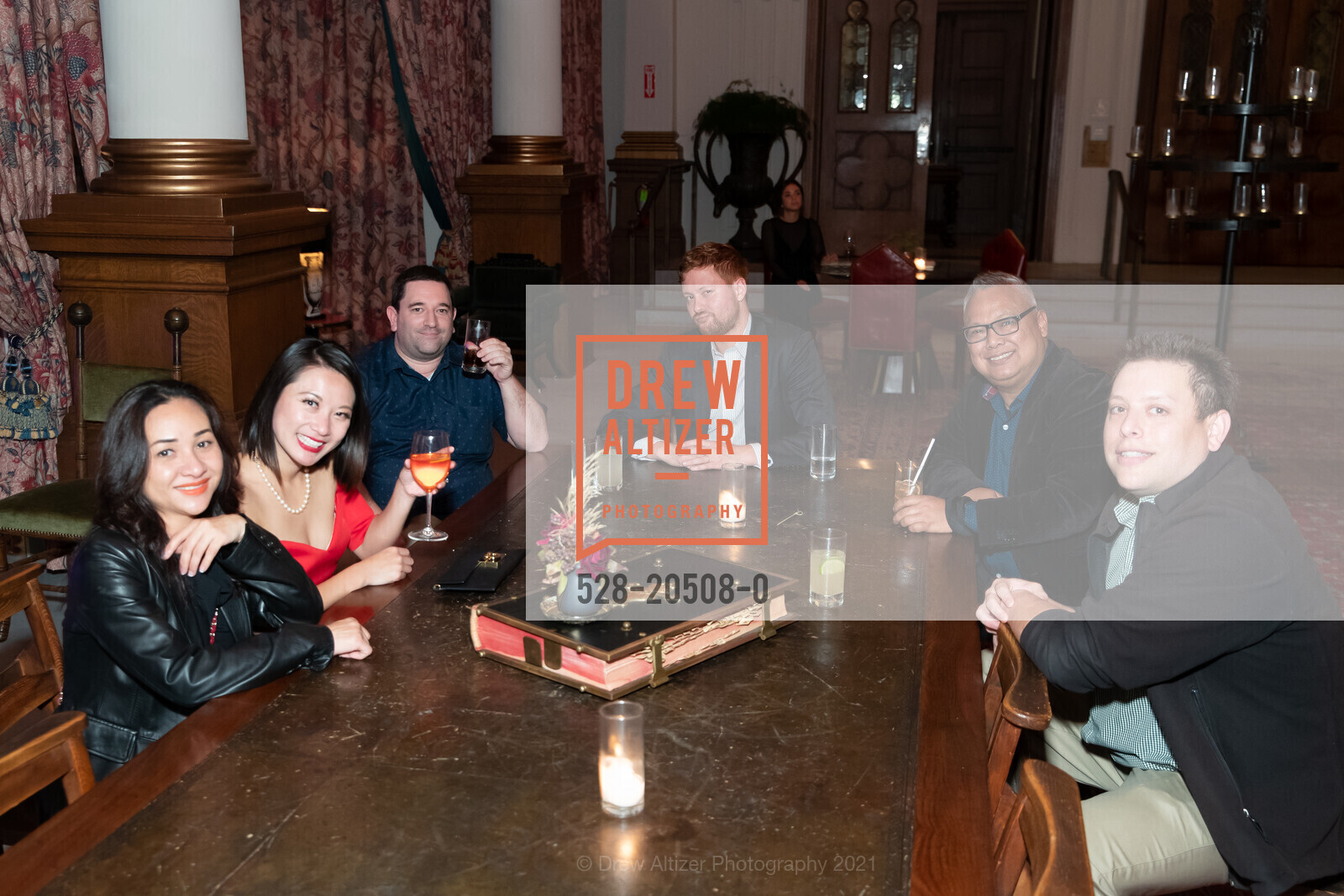 Fanny Zha, Sean Healy, Caleb Sheldon, Rick Gutierrez, Chris Foley Appreciation Dinner, Saint Joseph’s Arts Society. 1401 Howard St, November 10th, 2021, Photo #528-20508-0 Fanny Zha, Sean Healy, Caleb Sheldon, Rick Gutierrez, Photo #528-20508-0