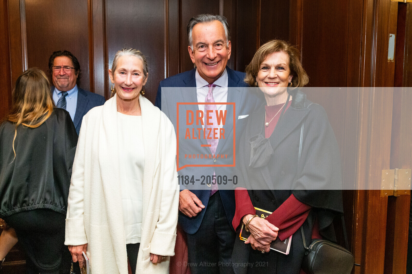 Gael Bruno, Joe Toboni, Jeannette Ryan, Holy Family Day Home Heart Circle Donor Event, The Julia Morgan Ballroom. 465 California St, November 10th, 2021, Photo #1184-20509-0 Gael Bruno, Joe Toboni, Jeannette Ryan, Photo #1184-20509-0