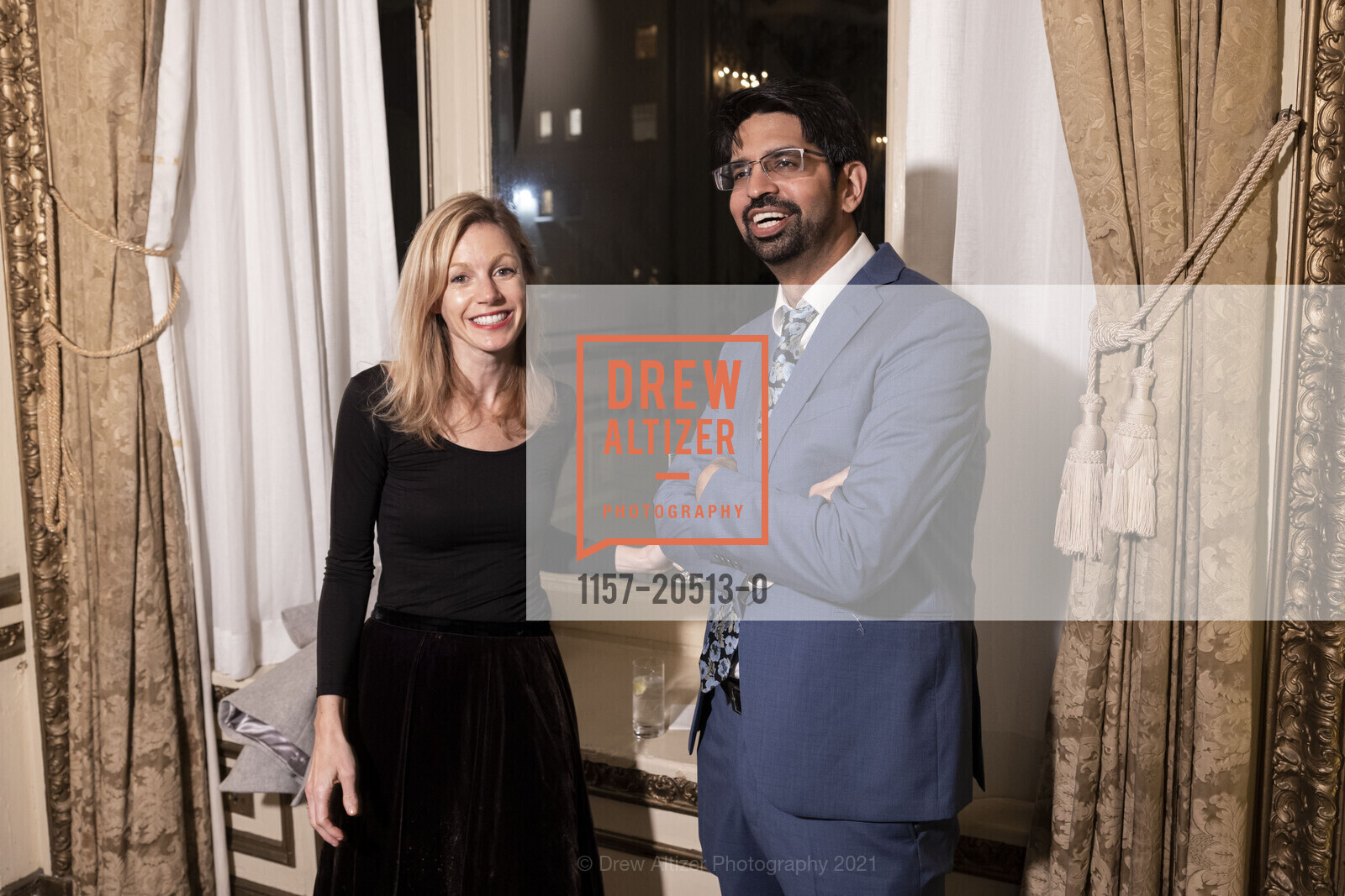 Rebecca Myers, Aleem Ahmed, Shanti Project hosts Petchitecture Sponsor Event, Fairmont San Francisco. 950 Mason St, November 10th, 2021, Photo #1157-20513-0 Rebecca Myers, Aleem Ahmed, Photo #1157-20513-0