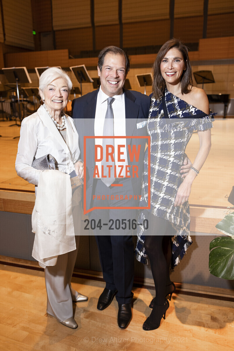 Gretchen De Baubigny, Andre de Baubigny, Christine de Baubigny, SF Conservatory of Music 2021 Gala event featuring Yo-Yo Ma, Bowes Center. 200 Van Ness, November 12th, 2021, Photo #204-20516-0 Gretchen De Baubigny, Andre de Baubigny, Christine de Baubigny, Photo #204-20516-0