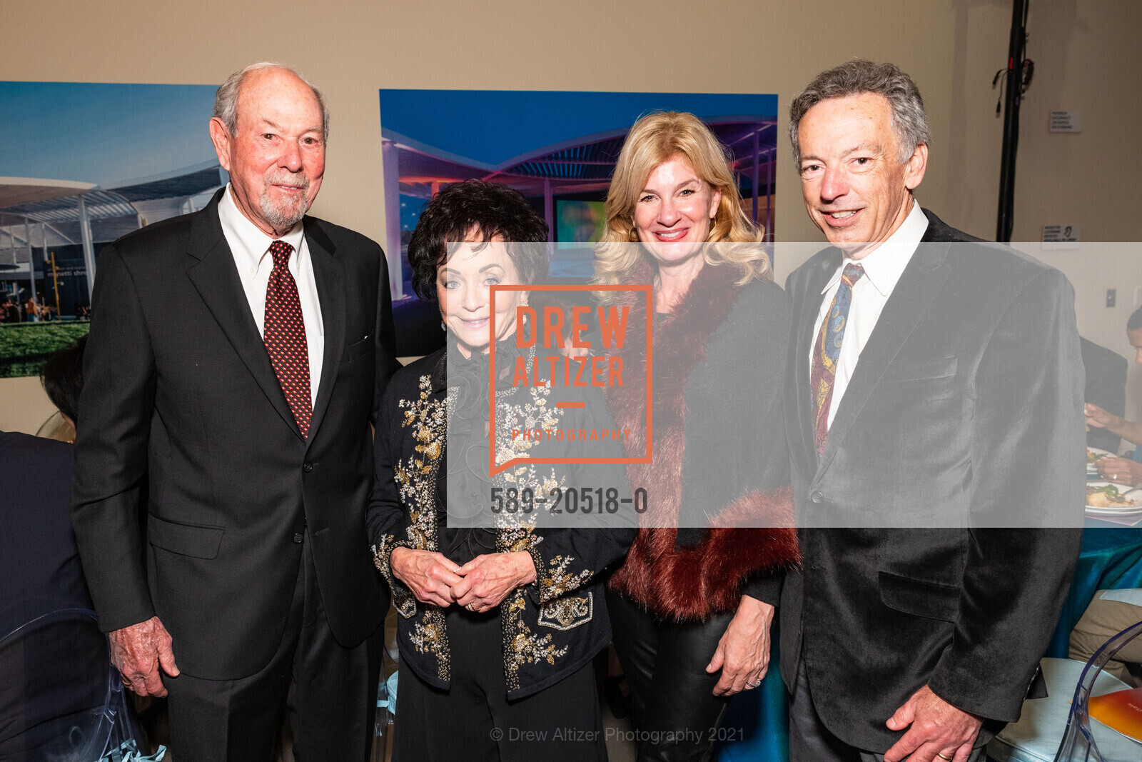 Paul Kaufman, Marcy Friedman, Karen Walker, Rick Walker, 2021 Manetti Shrem Museum Celebratory Gala, Manetti Shrem Museum of Art. 254 Old Davis Rd, November 13th, 2021, Photo #589-20518-0 Paul Kaufman, Marcy Friedman, Karen Walker, Rick Walker, Photo #589-20518-0