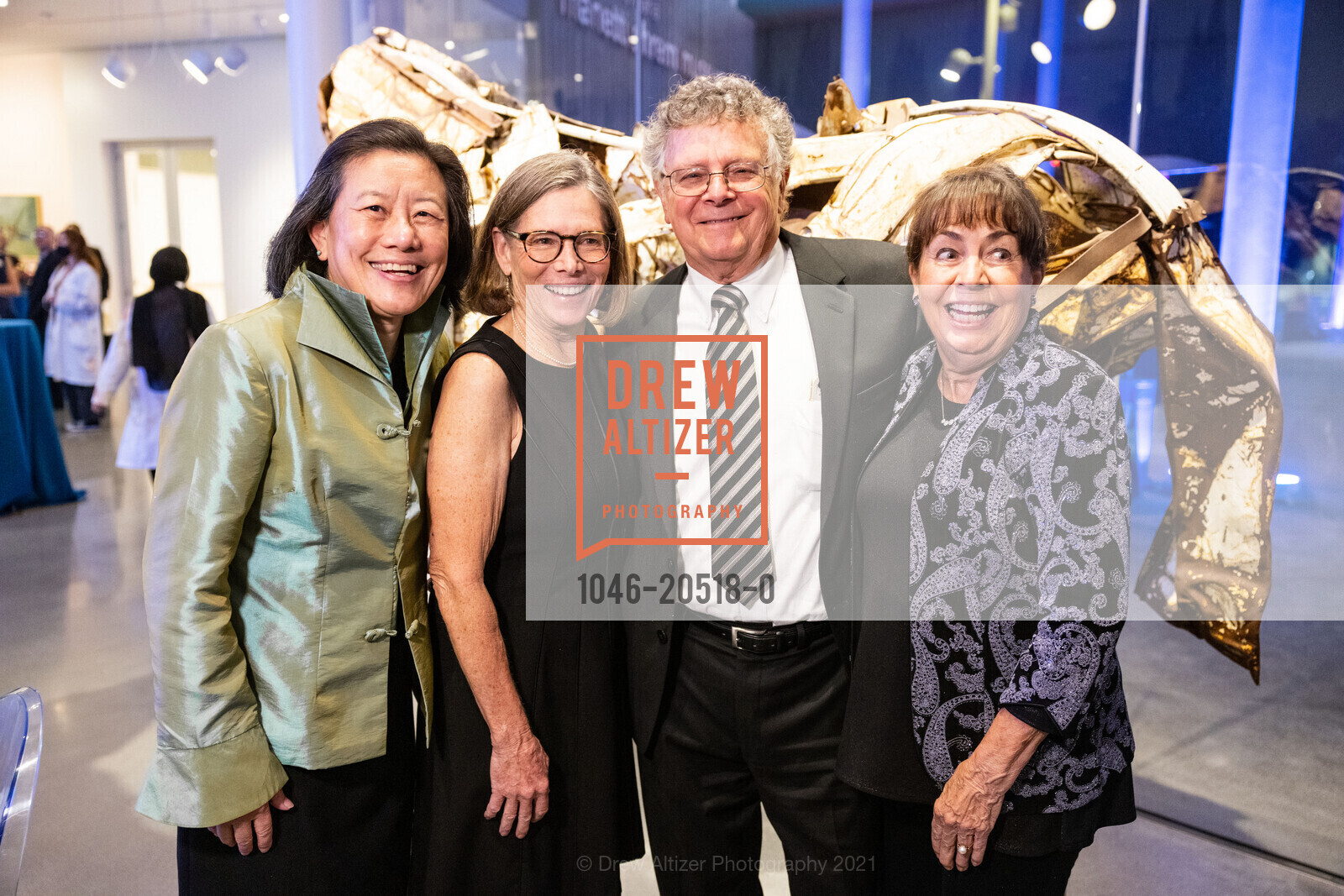 Nancy Lee, Maureen Miller, Larry Crabbe, Donna Crabbe, 2021 Manetti Shrem Museum Celebratory Gala, Manetti Shrem Museum of Art. 254 Old Davis Rd, November 13th, 2021, Photo #1046-20518-0 Nancy Lee, Maureen Miller, Larry Crabbe, Donna Crabbe, Photo #1046-20518-0