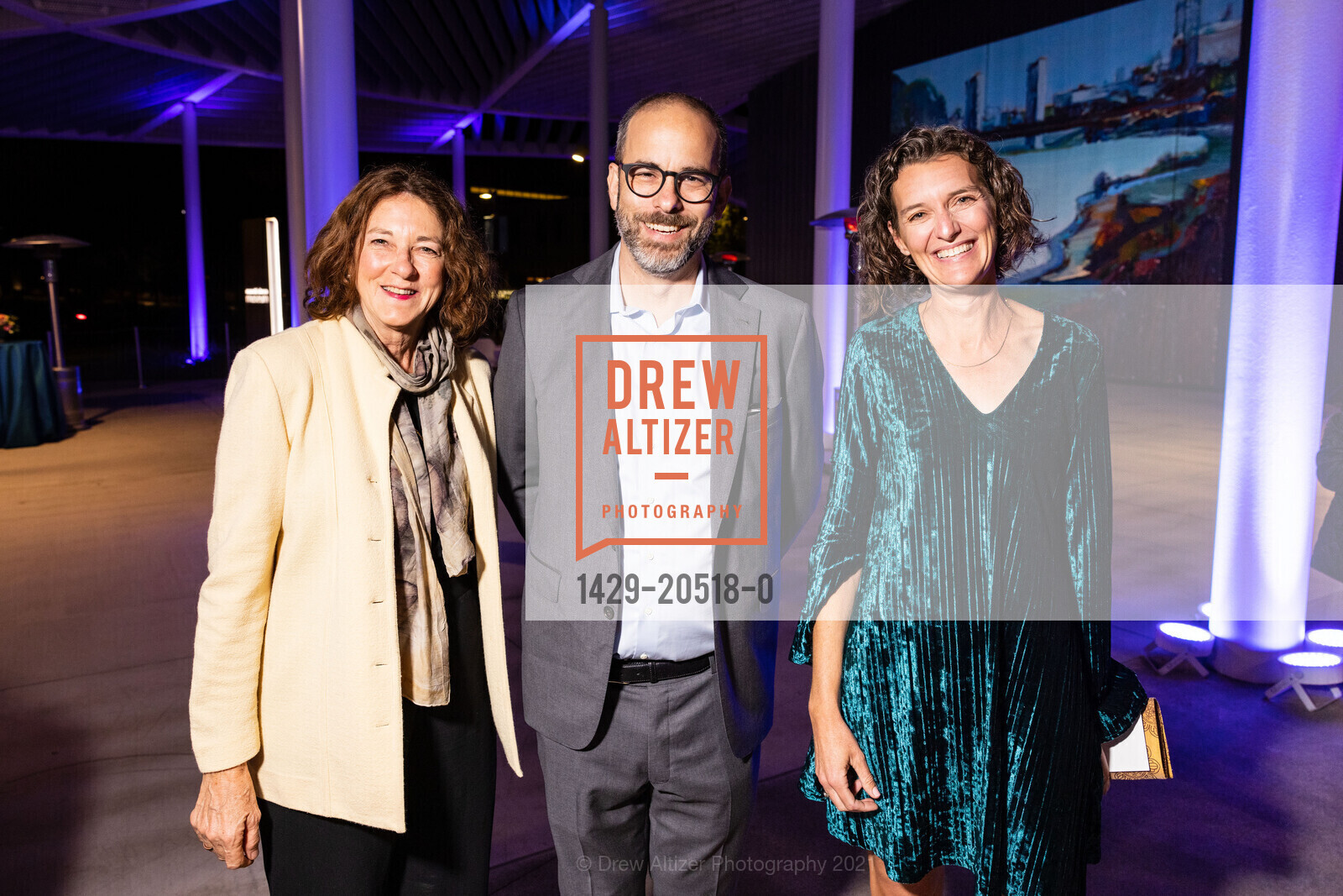 Rebecca Bleibaum, Dan Nadel, Melissa Haworth, 2021 Manetti Shrem Museum Celebratory Gala, Manetti Shrem Museum of Art. 254 Old Davis Rd, November 13th, 2021, Photo #1429-20518-0 Rebecca Bleibaum, Dan Nadel, Melissa Haworth, Photo #1429-20518-0