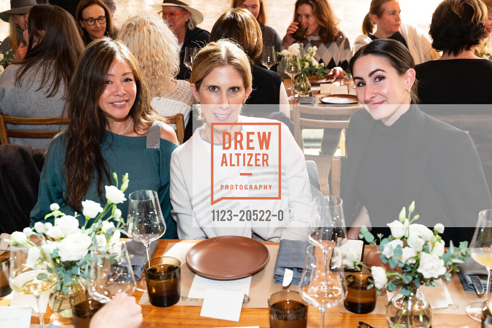 Serena McNamee, Alicia Grenville, Alysa Stefani, Neiman Marcus hosts Brunello Cucinelli Luncheon, Cotogna. 490 Pacific Ave, November 16th, 2021, Photo #1123-20522-0 Serena McNamee, Alicia Grenville, Alysa Stefani, Photo #1123-20522-0