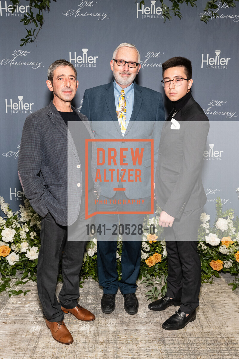 Oleg Iosilevsky, David Rowley, Bleau Zy, Heller Jewelers 25th Anniversary Party, Heller Jewelers. 6000 Bollinger Canyon Rd, November 18th, 2021, Photo #1041-20528-0 Oleg Iosilevsky, David Rowley, Bleau Zy, Photo #1041-20528-0