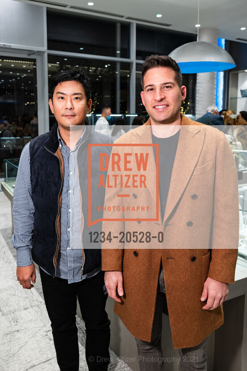 Sung Jin Park, Arian Khatibi, Heller Jewelers 25th Anniversary Party, Heller Jewelers. 6000 Bollinger Canyon Rd, November 18th, 2021, Photo #1234-20528-0 Sung Jin Park, Arian Khatibi, Photo #1234-20528-0