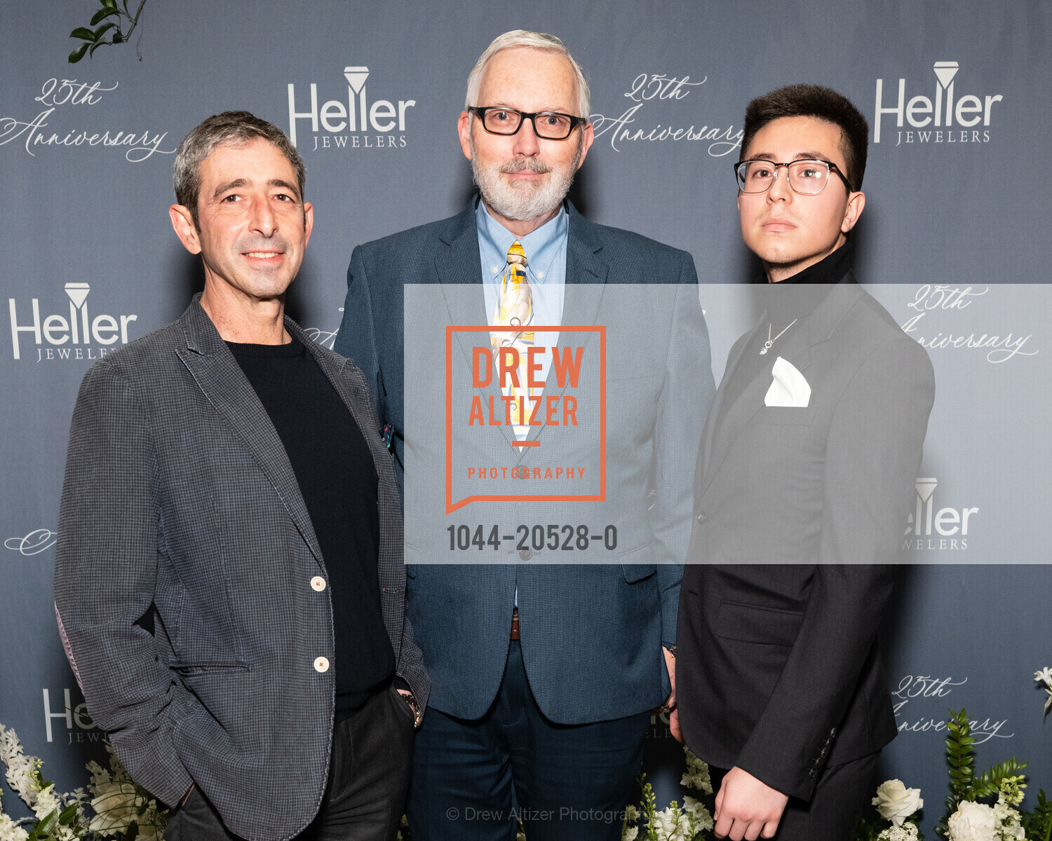 Oleg Iosilevsky, David Rowley, Bleau Zy, Heller Jewelers 25th Anniversary Party, Heller Jewelers. 6000 Bollinger Canyon Rd, November 18th, 2021, Photo #1044-20528-0 Oleg Iosilevsky, David Rowley, Bleau Zy, Photo #1044-20528-0