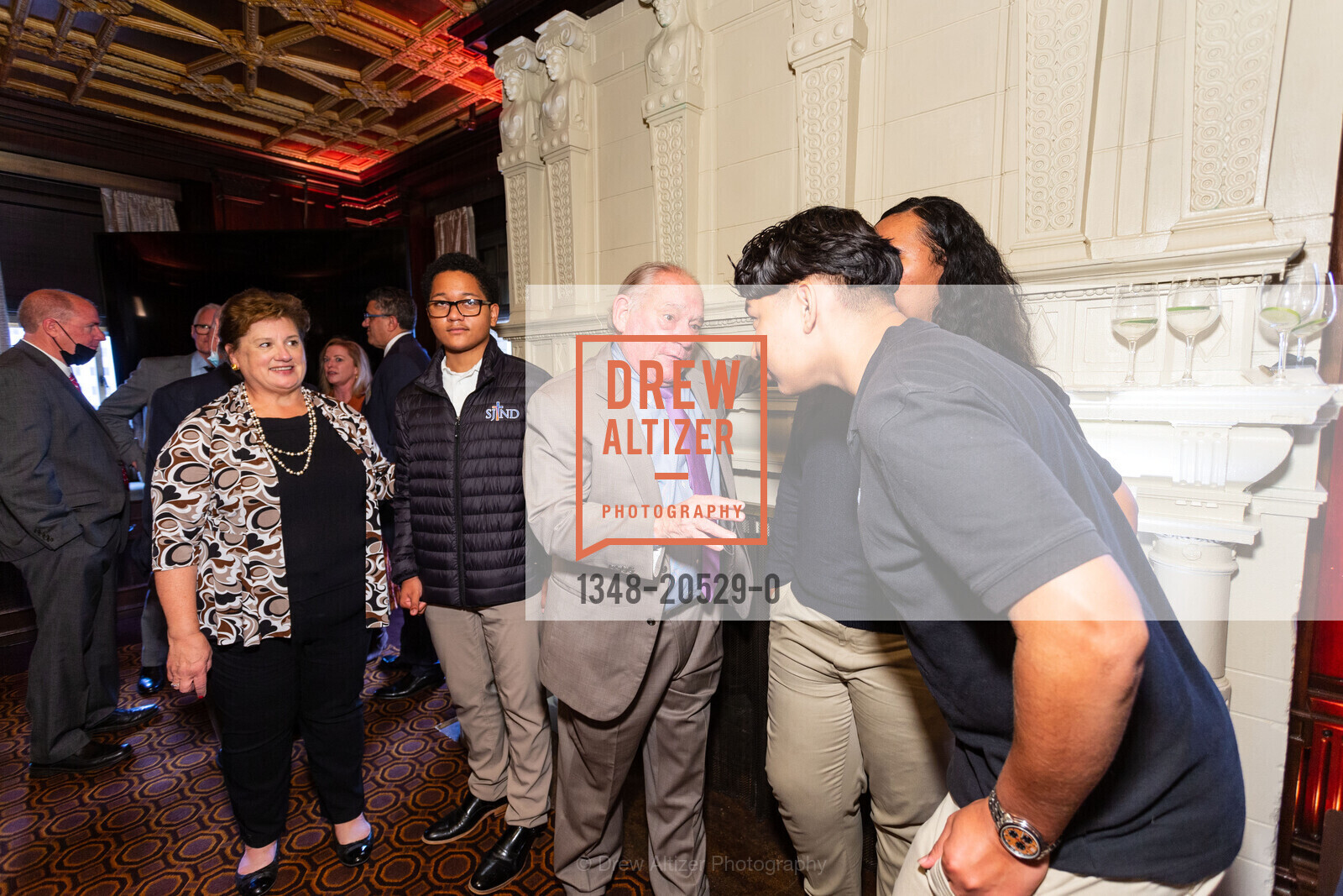 Leo Lorenzo, Mike Enfield, Margaret Moa, Joshua Pineda, Bay Scholars 8th Annual Thanksgiving Luncheon, The Julia Morgan Ballroom. 465 California St, Photo #1348-20529-0 Leo Lorenzo, Mike Enfield, Margaret Moa, Joshua Pineda, Photo #1348-20529-0
