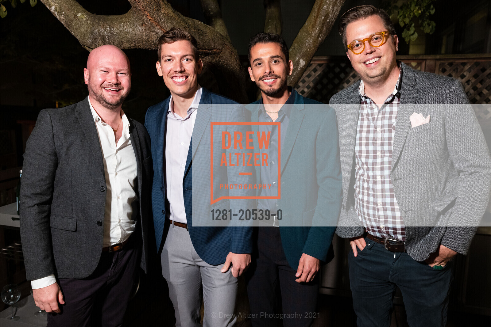 Nathanial Owen, Stanley Phillips, Danilo Soarez, Chad Standish, Coy and Company Home Brand Launch, Coy and Company Home. 2580 Greenwich St, December 3rd, 2021, Photo #1281-20539-0 Nathanial Owen, Stanley Phillips, Danilo Soarez, Chad Standish, Photo #1281-20539-0