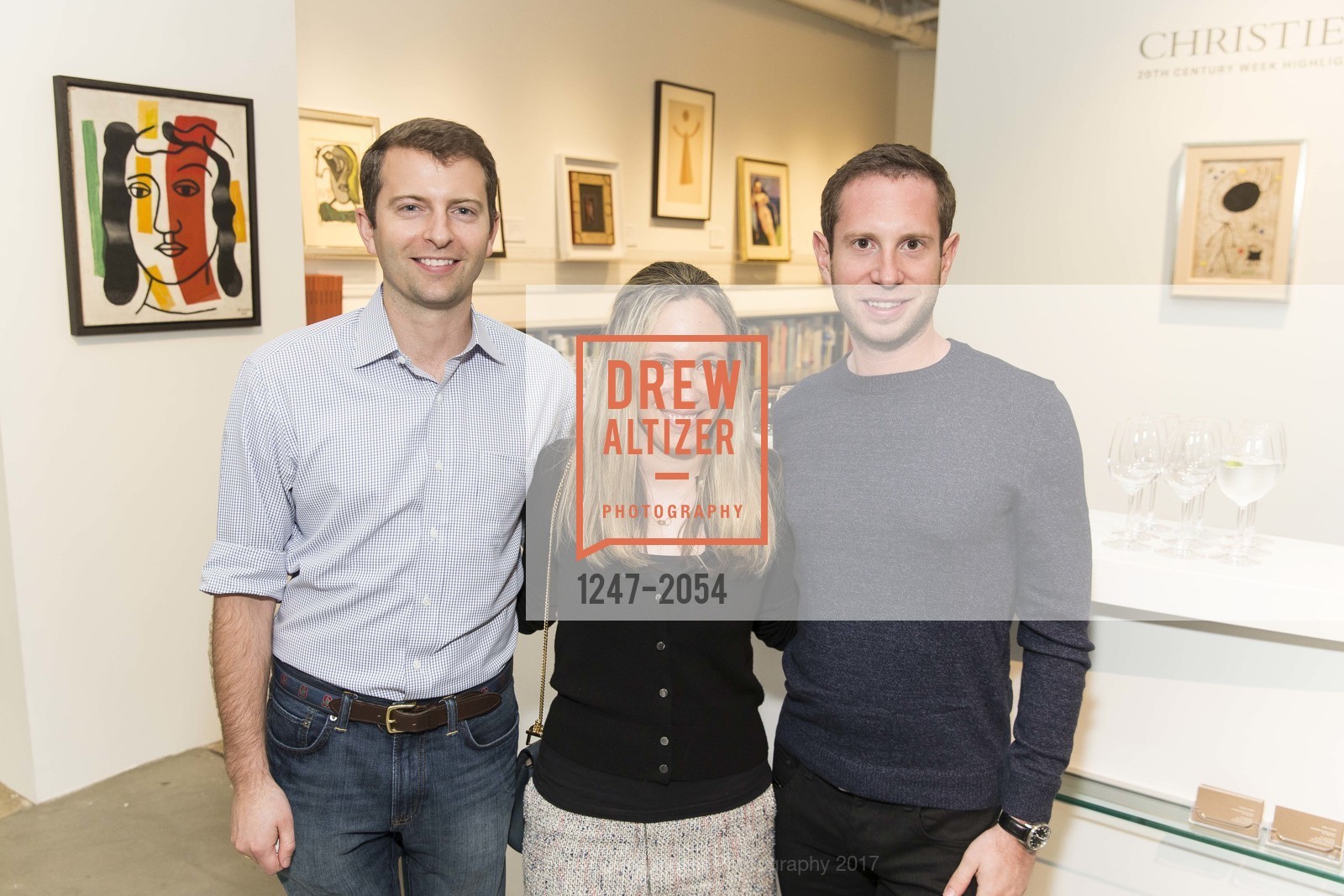 Jory Caulkins, Niczan Stenbrick, Josh Miller, Christie's Spring Tour 2017, Wendi Norris Gallery. Van 161 Jesse Street, April 20th, 2017, Photo #1247-2054 Jory Caulkins, Niczan Stenbrick, Josh Miller, Photo #1247-2054