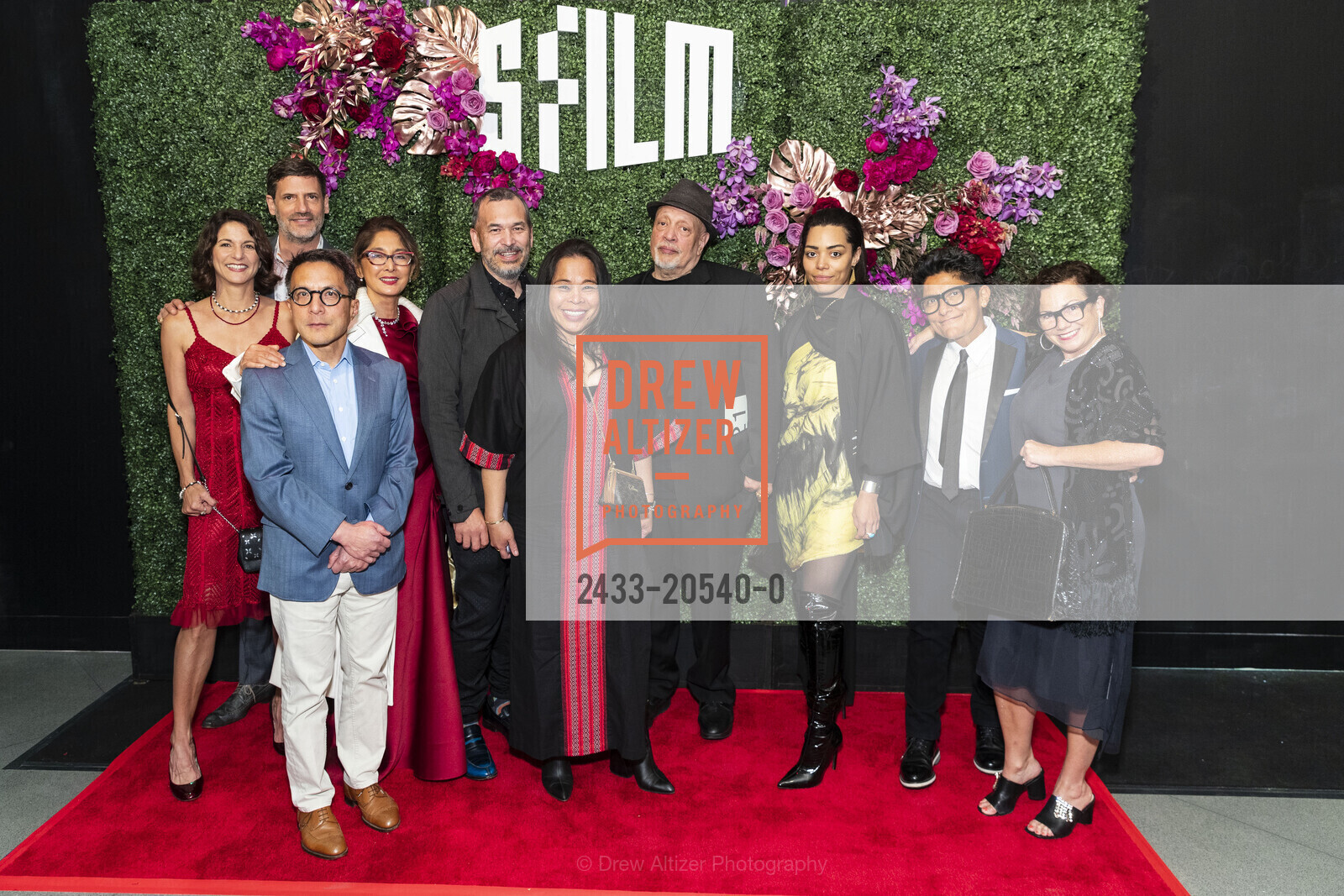 Victoria Osman, Paul Solorzano, Crisanta DeGuzman, Bryce Lee, Celine Shimizu, Dan Shimizu, Walter Mosley, Brooke White, Ruth Wayne, Jennifer Brody, Rosio Alvarez, SFFILM Awards Night, Yerba Buena Center for the Arts. 701 Mission St, Photo #2433-20540-0 Victoria Osman, Paul Solorzano, Crisanta DeGuzman, Bryce Lee, Celine Shimizu, Dan Shimizu, Walter Mosley, Brooke White, Ruth Wayne, Jennifer Brody, Rosio Alvarez, Photo #2433-20540-0