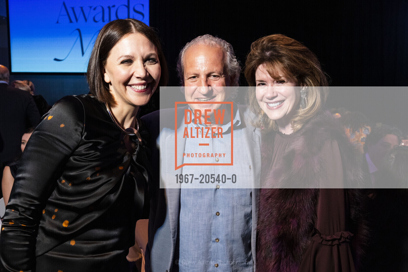 Maggie Gyllenhaal, Dale Djerassi, Elaine Mellis, SFFILM Awards Night, Yerba Buena Center for the Arts. 701 Mission St, Photo #1967-20540-0 Maggie Gyllenhaal, Dale Djerassi, Elaine Mellis, Photo #1967-20540-0
