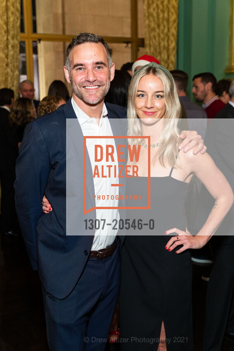 Josh McAdams, Dana Ward, Sotheby's Holiday Party, San Francisco War Memorial & Performing Arts Center. 401 Van Ness Avenues, December 8th, 2021, Photo #1307-20546-0 Josh McAdams, Dana Ward, Photo #1307-20546-0