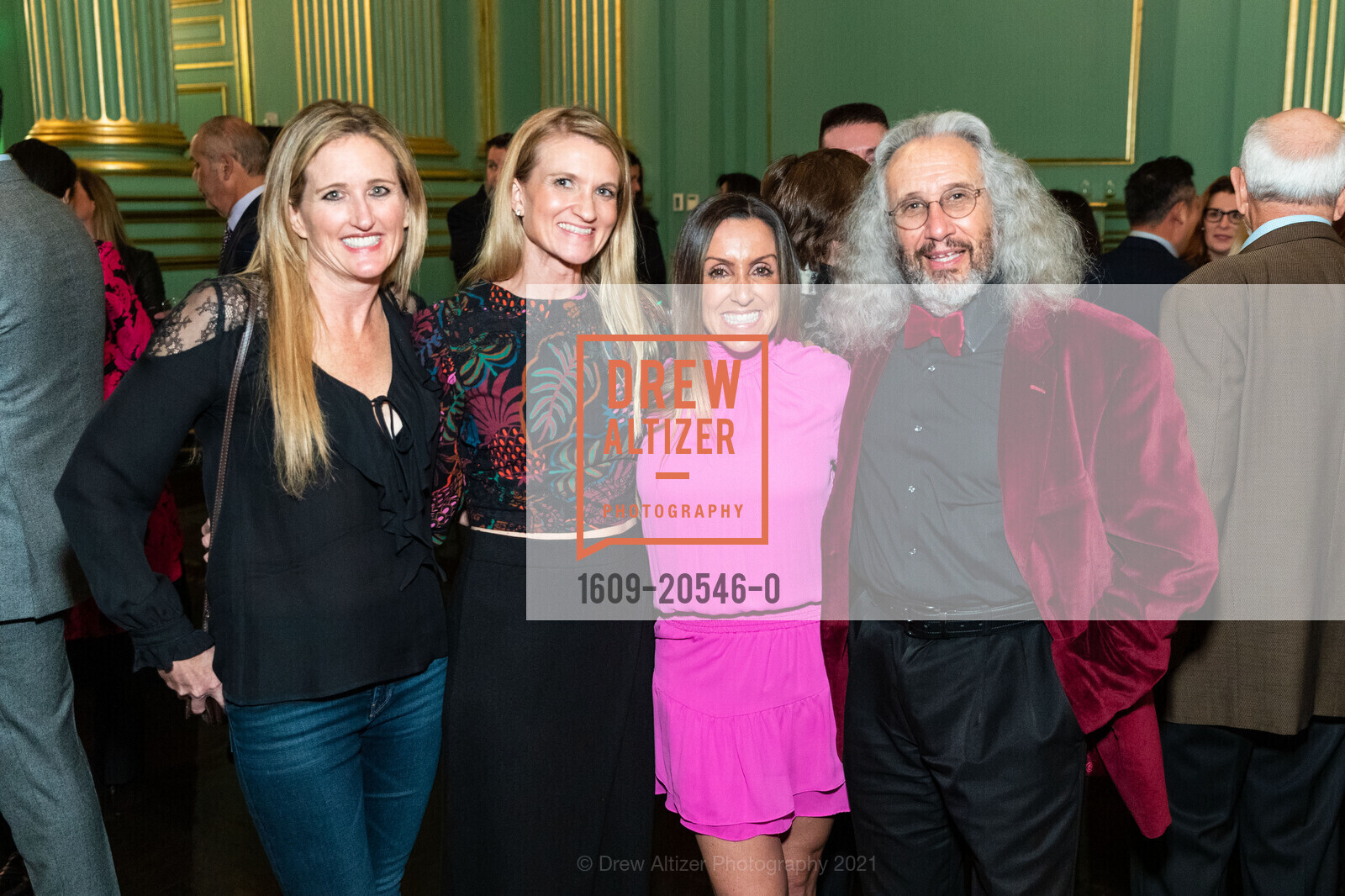 Lisa Vukovic, Paula Slauson, Marla Moresi, Larry Beck, Sotheby's Holiday Party, San Francisco War Memorial & Performing Arts Center. 401 Van Ness Avenues, December 8th, 2021, Photo #1609-20546-0 Lisa Vukovic, Paula Slauson, Marla Moresi, Larry Beck, Photo #1609-20546-0