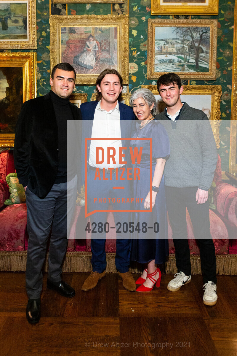 Forrest McBride, Lachlan McBride, Yvette Robbins, Dunham McBride, Gordon Getty's 88th Birthday Party, Private Residence, December 11th, 2021, Photo #4280-20548-0 Forrest McBride, Lachlan McBride, Yvette Robbins, Dunham McBride, Photo #4280-20548-0
