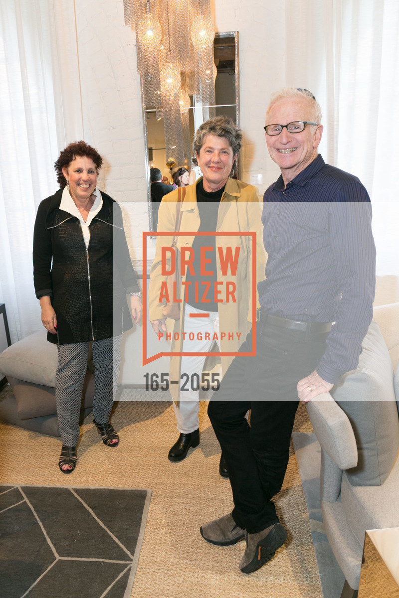 Kathy Barley, Barbara Levin, Sandy Koshkin, SFC&G Event at Hewn, Hewn, April 20th, 2017, Photo #165-2055 Kathy Barley, Barbara Levin, Sandy Koshkin, Photo #165-2055