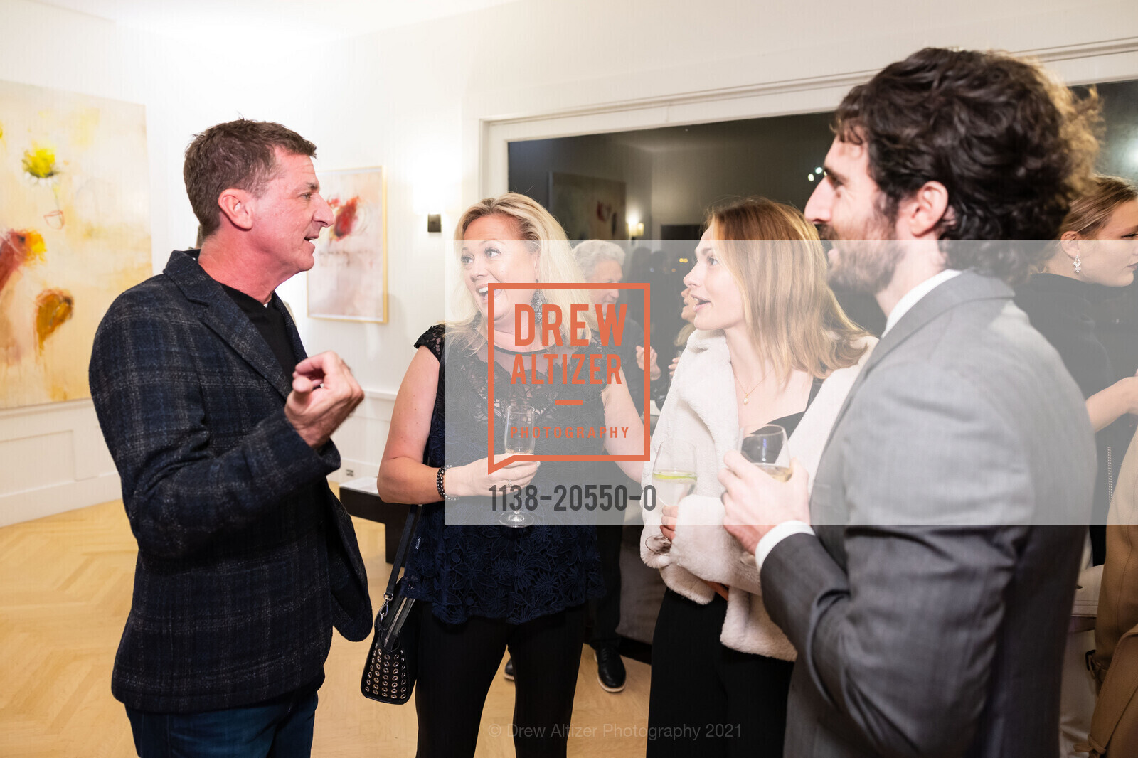 Patrick King, Jenny Breslin, Carissa Sganga, Jake Sganga, Chasing Angels: Exciting New Paintings by Patrick King, Private Res, December 13th, 2021, Photo #1138-20550-0 Patrick King, Jenny Breslin, Carissa Sganga, Jake Sganga, Photo #1138-20550-0