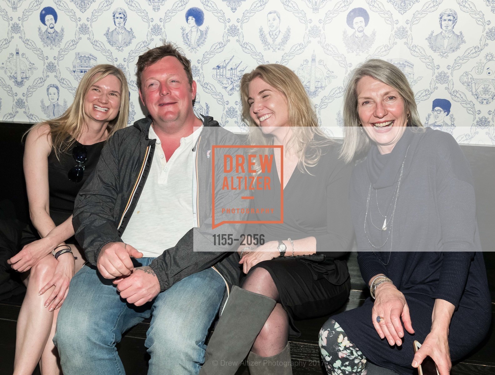 Tina Ferguson, Urs Fischer, Loretta Hillberry, Kathy Geissler Best, Urs Fischer Opening at the Legion of Honor and Fiorella, Legion of Honor, April 20th, 2017, Photo #1155-2056 Tina Ferguson, Urs Fischer, Loretta Hillberry, Kathy Geissler Best, Photo #1155-2056