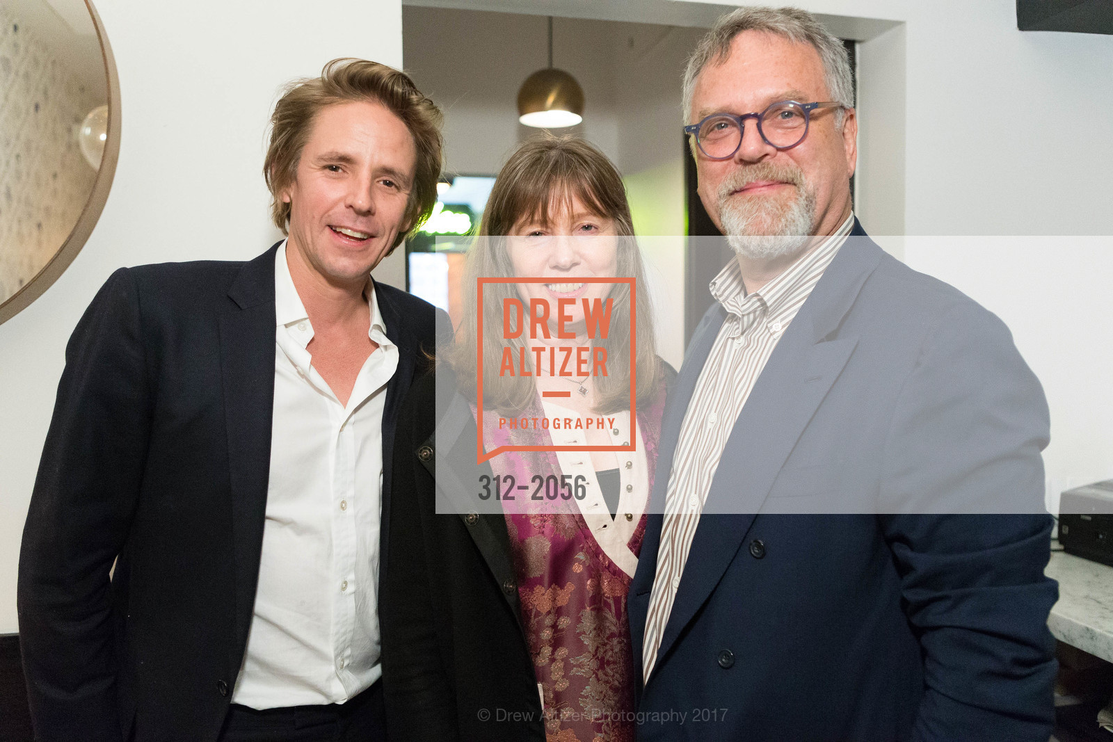 Charles Spalding, Leslie Berriman, Nion McEvoy, Urs Fischer Opening at the Legion of Honor and Fiorella, Legion of Honor, April 20th, 2017, Photo #312-2056 Charles Spalding, Leslie Berriman, Nion McEvoy, Photo #312-2056