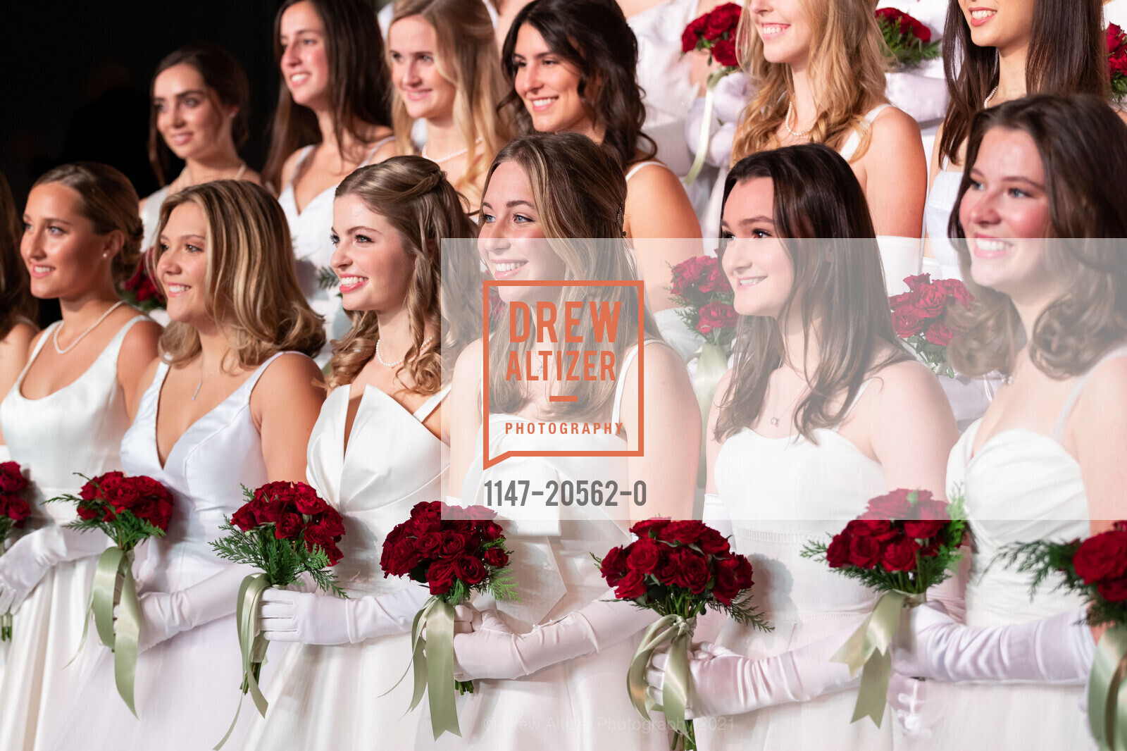 Jacqueline Niamh Carlson, Charlotte Marie Navin, Olivia Grace Callander, Charlotte Julia Ehrlich, Ella Madden Sheehan, Olivia Shiells Jones, San Francisco Debutante Ball 2021, St. Francis Hotel, December 19th, 2021, Photo #1147-20562-0 Jacqueline Niamh Carlson, Charlotte Marie Navin, Olivia Grace Callander, Charlotte Julia Ehrlich, Ella Madden Sheehan, Olivia Shiells Jones, Photo #1147-20562-0