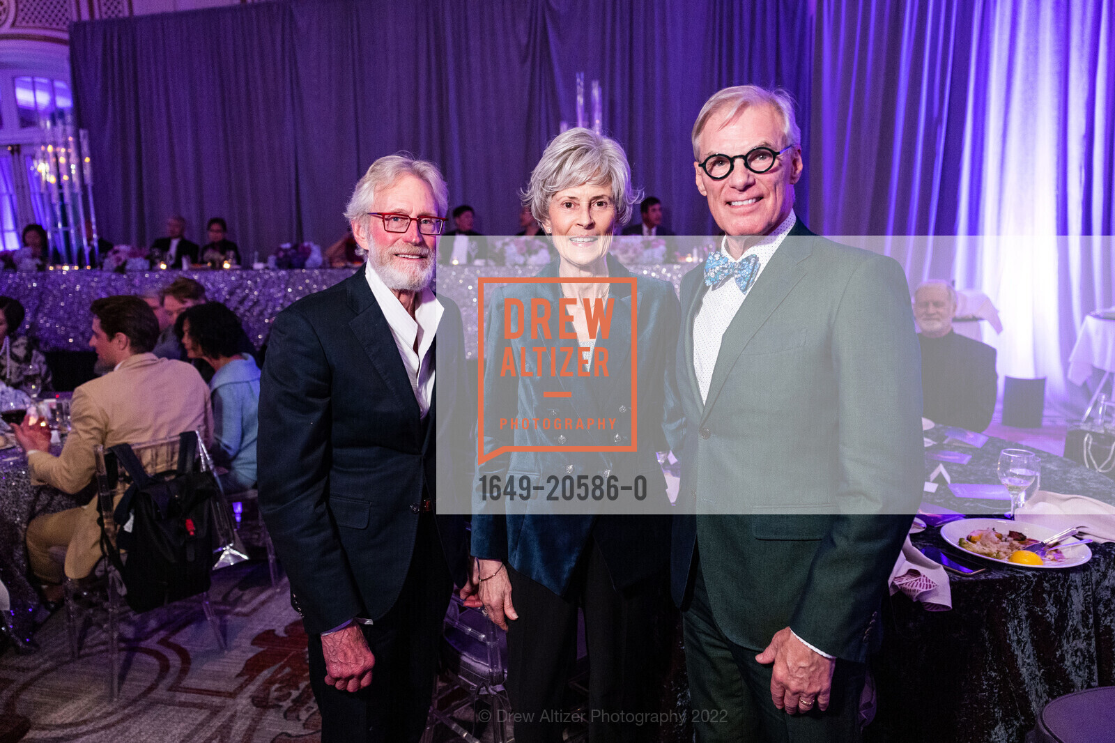 Edwin Waite, Antoinette Chatton, Davidson Bidwell-Waite, SF Ballet Hosts Yuan Yuan Tan’s 25th Anniversary Dinner, Palace Hotel. 2 Montgomery St, February 13th, 2022, Photo #1649-20586-0 Edwin Waite, Antoinette Chatton, Davidson Bidwell-Waite, Photo #1649-20586-0