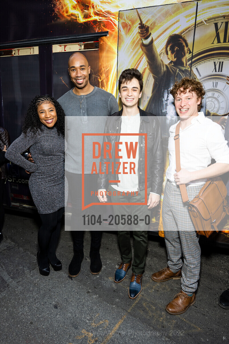 Melanie Brezill, Jamyl Dobson, Ben Papac, Erik Evan Olson, Harry Potter and the Cursed Child Opening Night SF, Curran Theater. 445 Geary St, February 24th, 2022, Photo #1104-20588-0 Melanie Brezill, Jamyl Dobson, Ben Papac, Erik Evan Olson, Photo #1104-20588-0