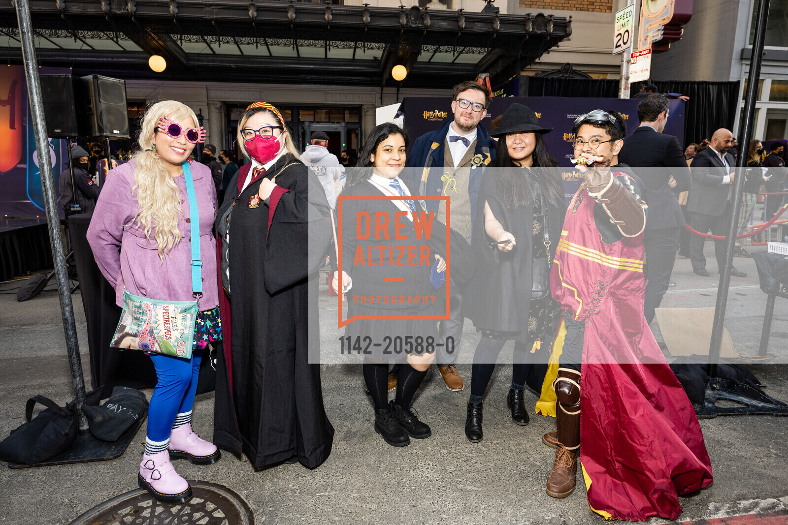 Christina Sanchez, Tiffany Chan, Sandra Nava, Rob Tangstrom, Corinna Henson, Leif Estrada, Harry Potter and the Cursed Child Opening Night SF, Curran Theater. 445 Geary St, February 24th, 2022, Photo #1142-20588-0 Christina Sanchez, Tiffany Chan, Sandra Nava, Rob Tangstrom, Corinna Henson, Leif Estrada, Photo #1142-20588-0