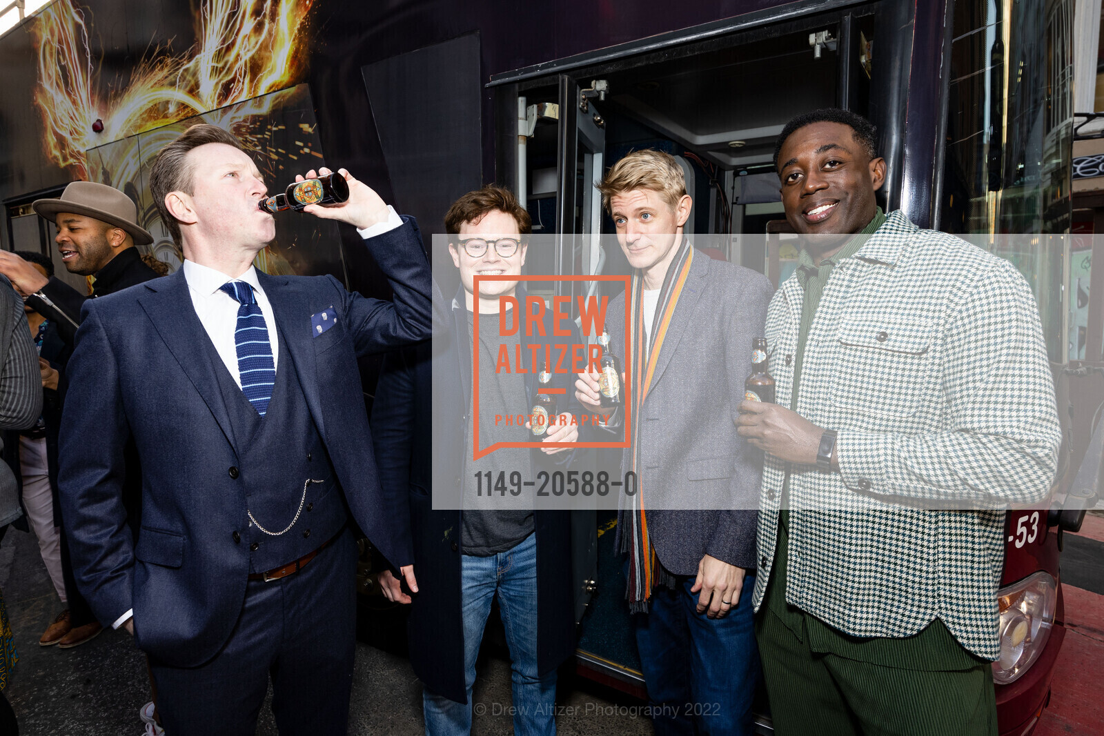 Timothy Hull, Tuck Sweeneuy, Christian Pedersen, Gary-Kayi Fletcher, Harry Potter and the Cursed Child Opening Night SF, Curran Theater. 445 Geary St, February 24th, 2022, Photo #1149-20588-0 Timothy Hull, Tuck Sweeneuy, Christian Pedersen, Gary-Kayi Fletcher, Photo #1149-20588-0
