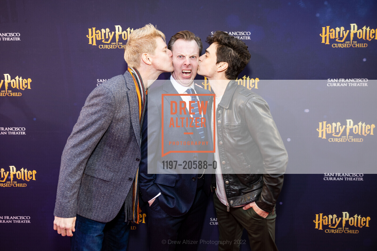 Christian Pedersen, Timothy Hull, Ben Papac, Harry Potter and the Cursed Child Opening Night SF, Curran Theater. 445 Geary St, February 24th, 2022, Photo #1197-20588-0 Christian Pedersen, Timothy Hull, Ben Papac, Photo #1197-20588-0