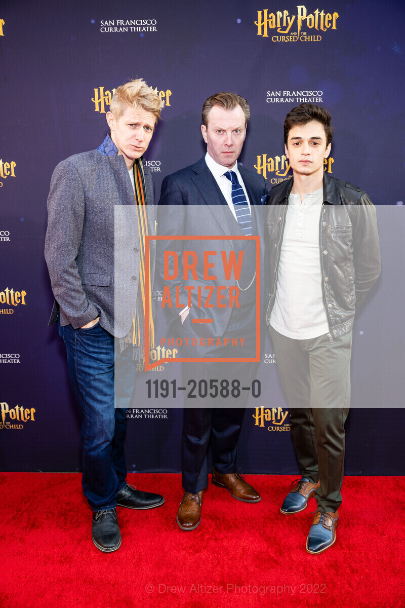 Christian Pedersen, Timothy Hull, Ben Papac, Harry Potter and the Cursed Child Opening Night SF, Curran Theater. 445 Geary St, February 24th, 2022, Photo #1191-20588-0 Christian Pedersen, Timothy Hull, Ben Papac, Photo #1191-20588-0