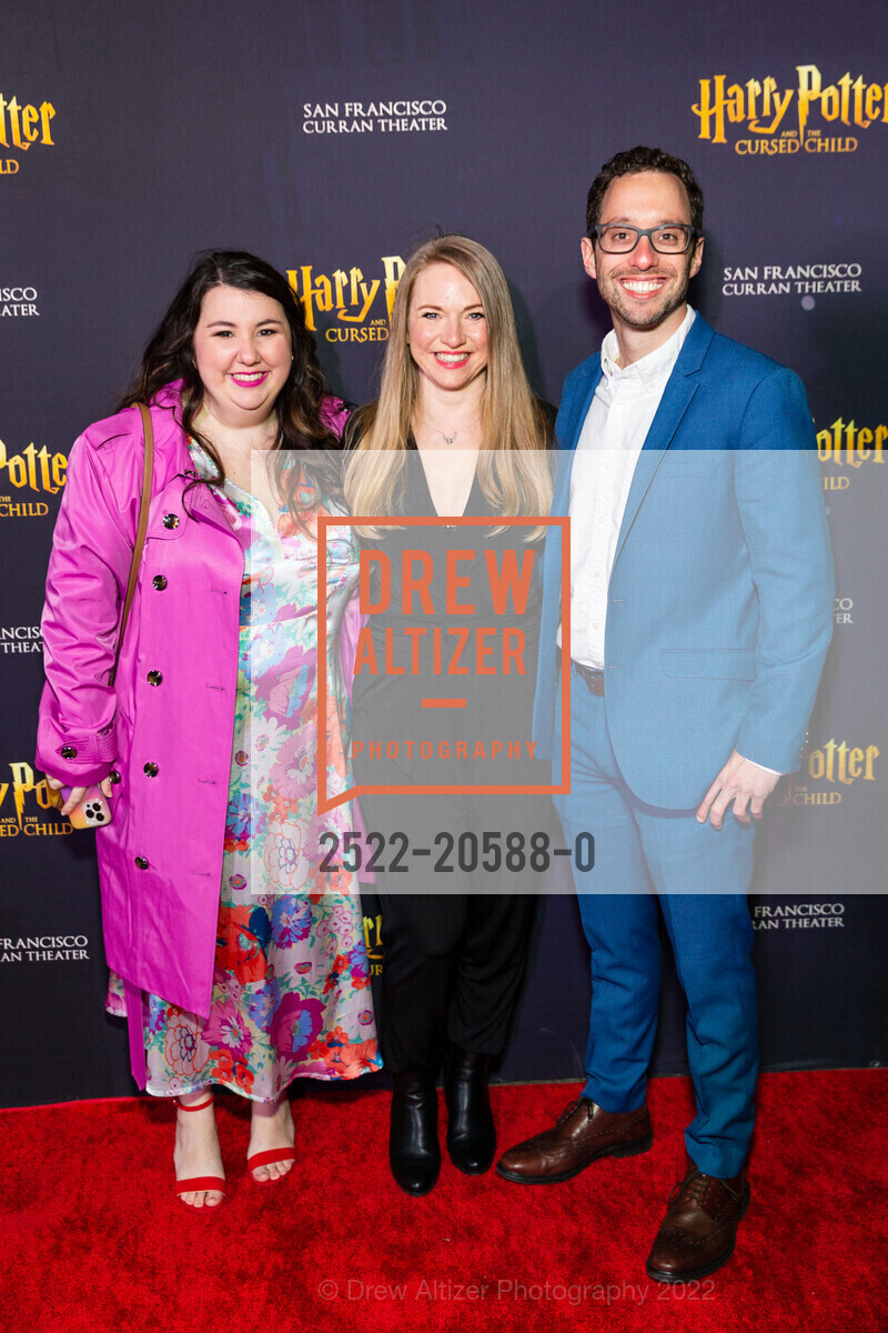 Shannon Kingett, Krista Tuchscherer, Elias Ward, Harry Potter and the Cursed Child Opening Night SF, Curran Theater. 445 Geary St, February 24th, 2022, Photo #2522-20588-0 Shannon Kingett, Krista Tuchscherer, Elias Ward, Photo #2522-20588-0