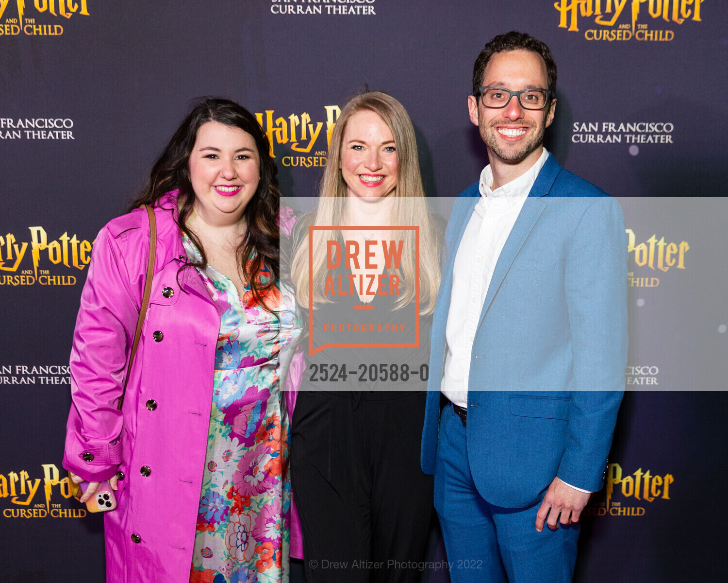 Shannon Kingett, Krista Tuchscherer, Elias Ward, Harry Potter and the Cursed Child Opening Night SF, Curran Theater. 445 Geary St, February 24th, 2022, Photo #2524-20588-0 Shannon Kingett, Krista Tuchscherer, Elias Ward, Photo #2524-20588-0
