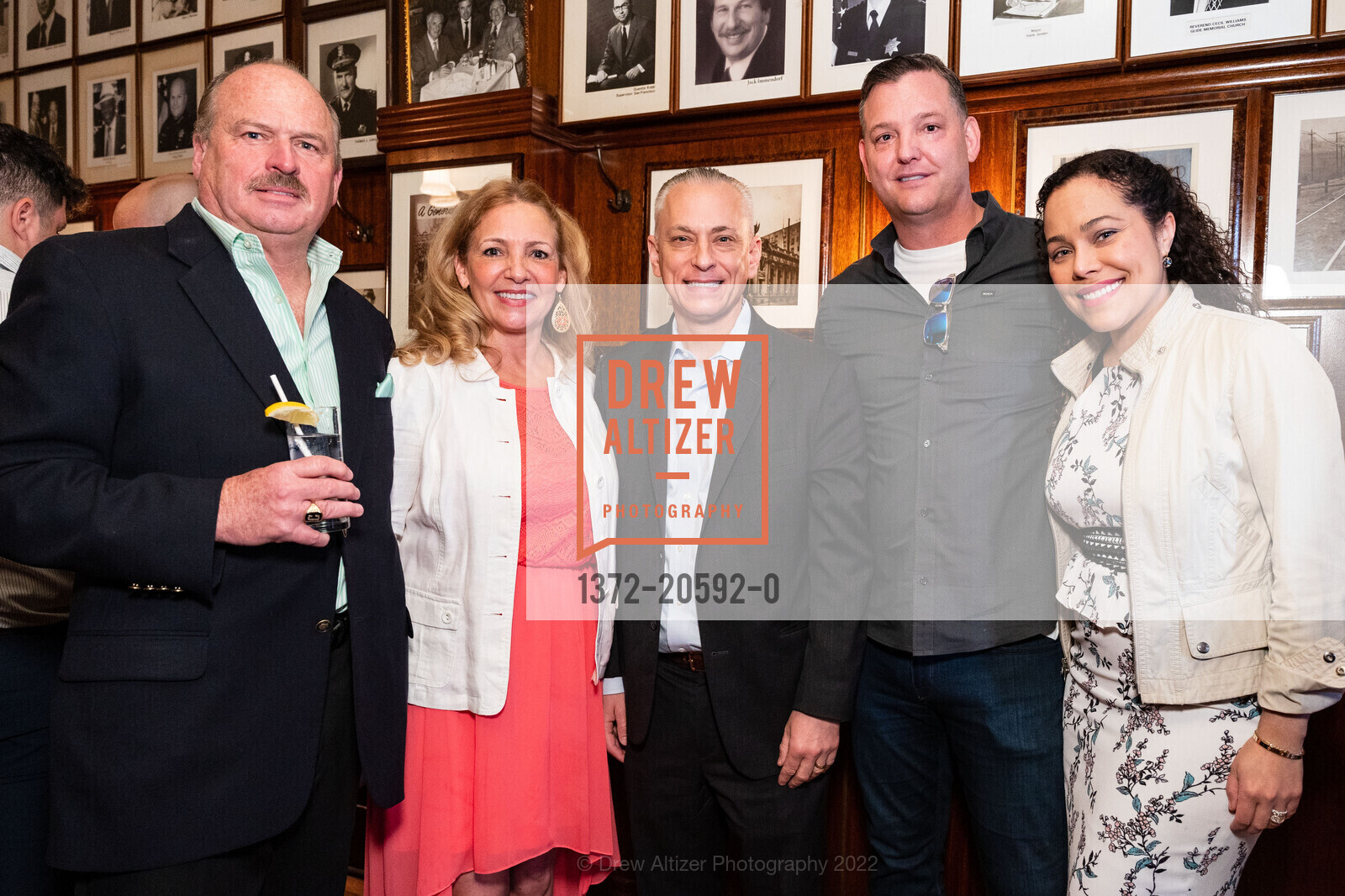 John Cleary, Danielle Cleary, David Lazar, Jason Cherniss, Marisa Rodriguez, John Konstin Baby shower, John's Grill. 63 ellis street, February 27th, 2022, Photo #1372-20592-0 John Cleary, Danielle Cleary, David Lazar, Jason Cherniss, Marisa Rodriguez, Photo #1372-20592-0