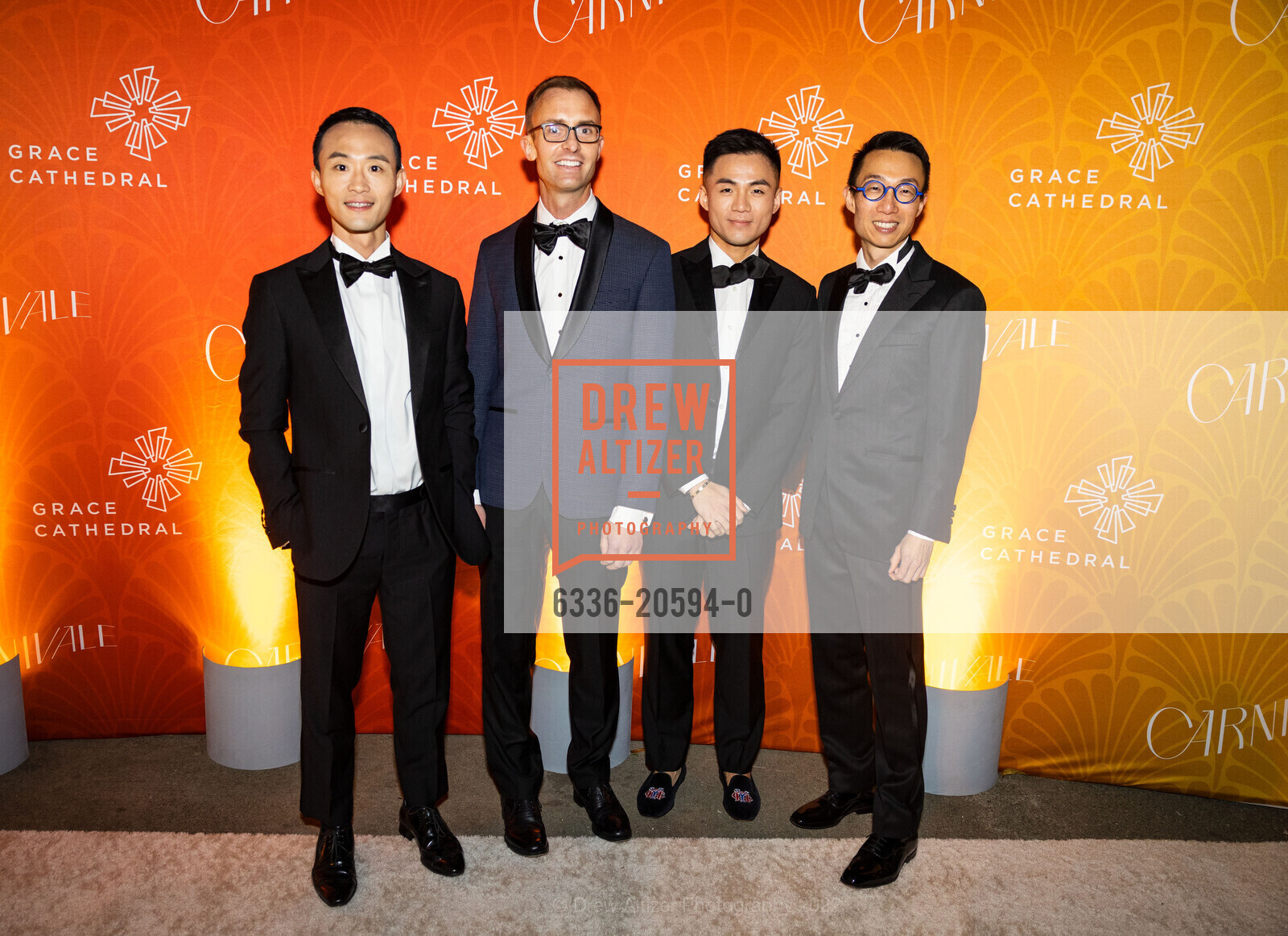 Vincent Wu, Andrew LaBlanc, Ray Yan, Clement Xue, Grace Cathedral 2022 Carnivale Gala, Grace Cathedral. 1100 California Street, March 1st, 2022, Photo #6336-20594-0 Vincent Wu, Andrew LaBlanc, Ray Yan, Clement Xue, Photo #6336-20594-0