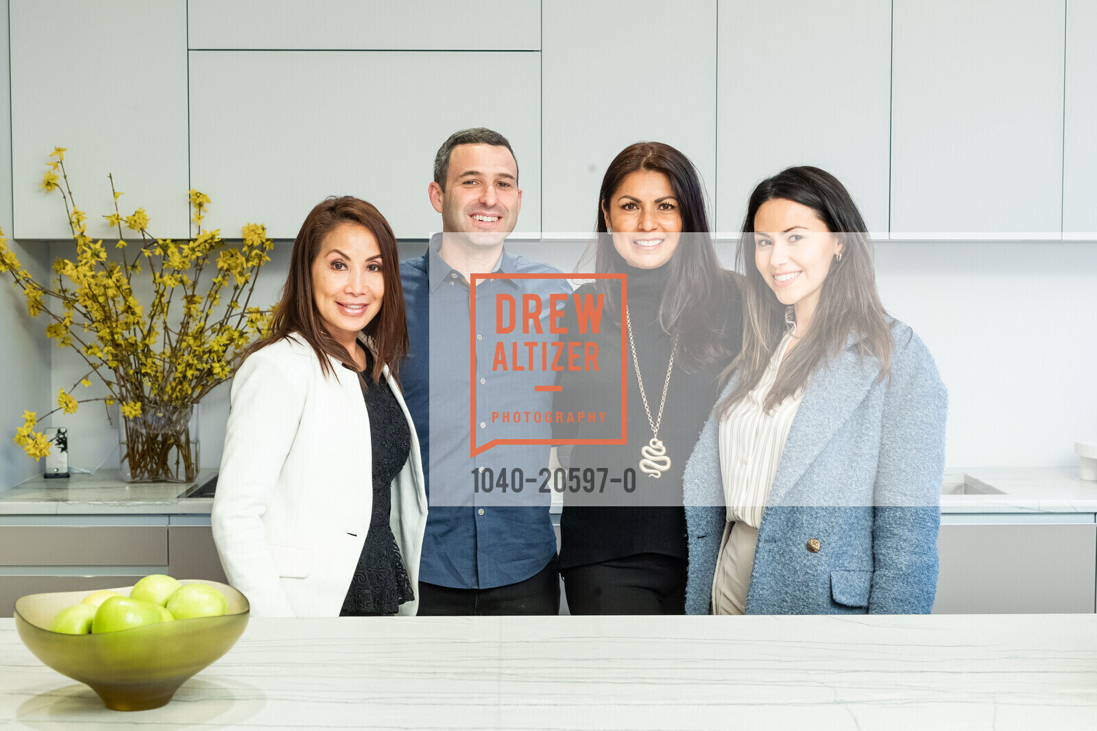 Rita Schmid, Justin Goldberg, Roxana Melgarejo, Lilia Prieto, 181 Fremont Chinese New Year Open House, Gallery 181. 181 Fremont, March 3rd, 2022, Photo #1040-20597-0 Rita Schmid, Justin Goldberg, Roxana Melgarejo, Lilia Prieto, Photo #1040-20597-0