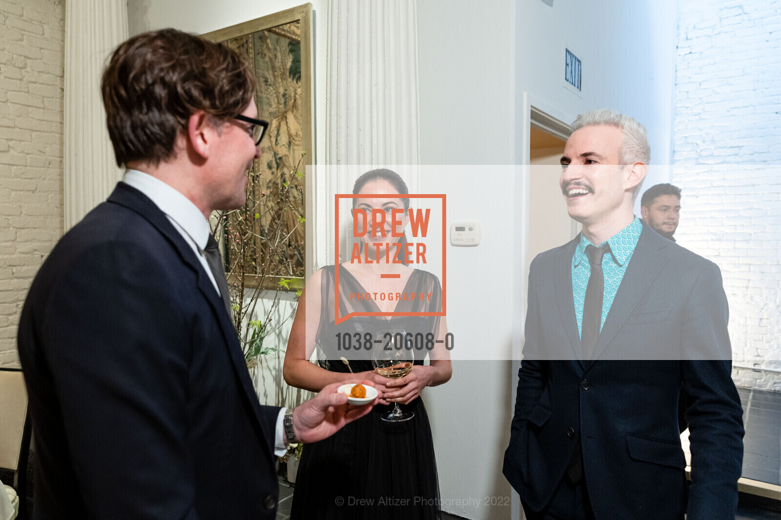 Jordan Deschamps-Braly, Belinda Johnson, Frederic Aranda, Villa Taverna hosts California Elegance by Christine Suppes (Private Launch), Villa Taverna. 27 Hotaling Pl, March 10th, 2022, Photo #1038-20608-0 Jordan Deschamps-Braly, Belinda Johnson, Frederic Aranda, Photo #1038-20608-0