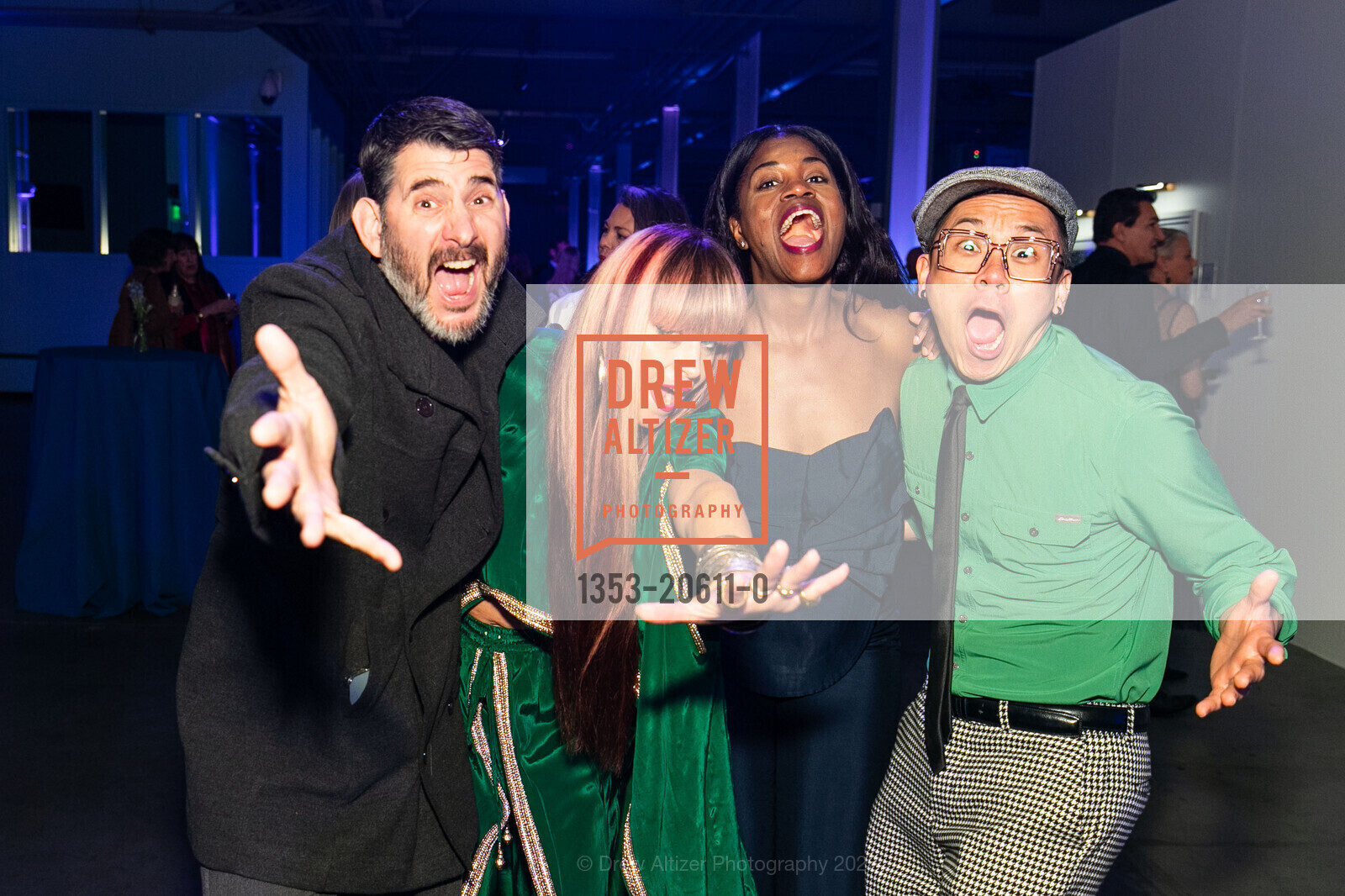 Eric Rottenberg, Irene Hernandez-Felks, Phillip Hua, Tyra Fennell, Spectrum Gala and Art Auction, Pier 27. Embarcadero, March 10th, 2022, Photo #1353-20611-0 Eric Rottenberg, Irene Hernandez-Felks, Phillip Hua, Tyra Fennell, Photo #1353-20611-0