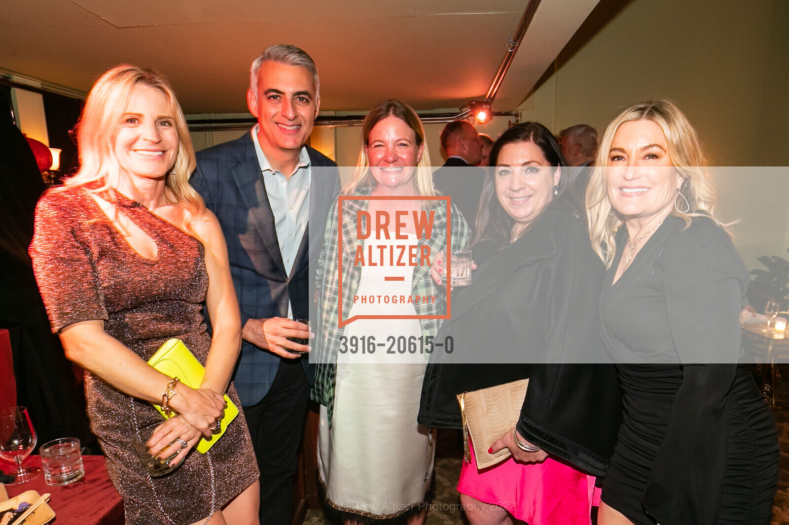 Kerry Honey, David Wadhwani, Molly Wadhwani, Natasha Dalzell Martinez, Nadir Shaikh's 50th, Speakeasy SF. 644 Broadway, March 12th, 2022, Photo #3916-20615-0 Kerry Honey, David Wadhwani, Molly Wadhwani, Natasha Dalzell Martinez, Photo #3916-20615-0