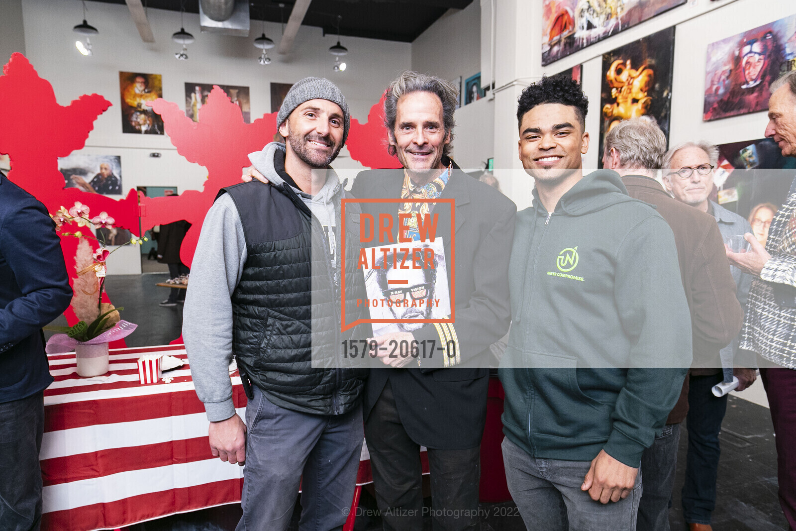 Duncan Lai, Michael Brennan, Drakari Donaldson, Michael Brennan Art Exhibition, Michael Brennan. 1117 Market S, March 17th, 2022, Photo #1579-20617-0 Duncan Lai, Michael Brennan, Drakari Donaldson, Photo #1579-20617-0