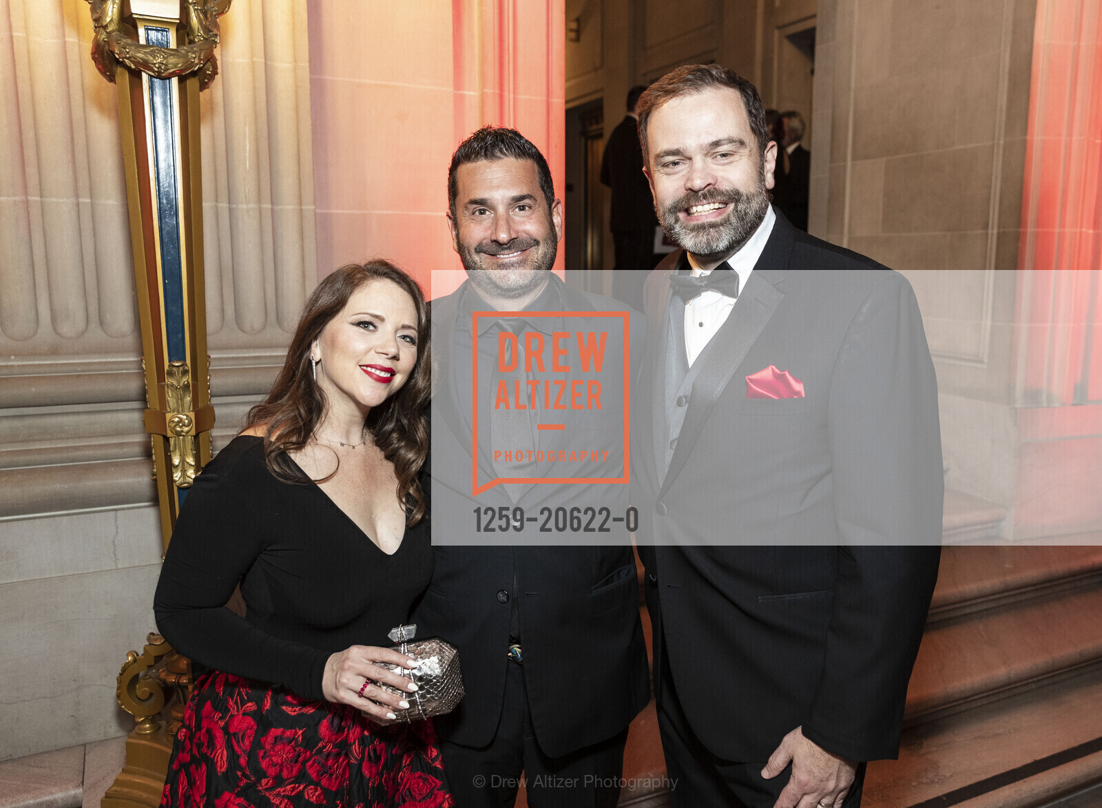 Amy Dornbusch, Adam Dornbusch, Malcolm Berry, Red Cross hosts Heroes Unmasqued 2022, SF City Hall. 1 Dr Carlton B Goodlett Pl, Photo #1259-20622-0 Amy Dornbusch, Adam Dornbusch, Malcolm Berry, Photo #1259-20622-0
