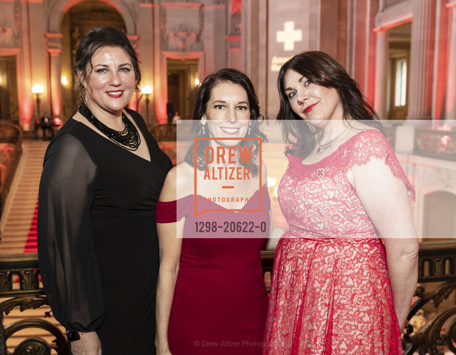 Kenzie Ferguson, LeeAnn Woodward, Elizabeth Muzzy, Red Cross hosts Heroes Unmasqued 2022, SF City Hall. 1 Dr Carlton B Goodlett Pl, Photo #1298-20622-0 Kenzie Ferguson, LeeAnn Woodward, Elizabeth Muzzy, Photo #1298-20622-0