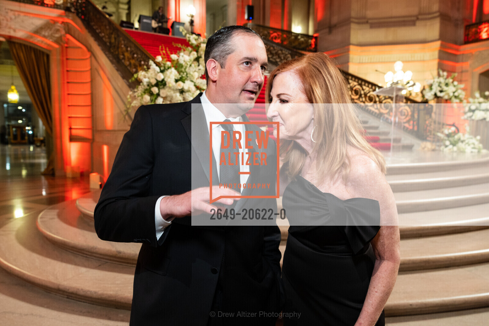 Dimitri Haloulos, Anne McKeough, Red Cross hosts Heroes Unmasqued 2022, SF City Hall. 1 Dr Carlton B Goodlett Pl, Photo #2649-20622-0 Dimitri Haloulos, Anne McKeough, Photo #2649-20622-0