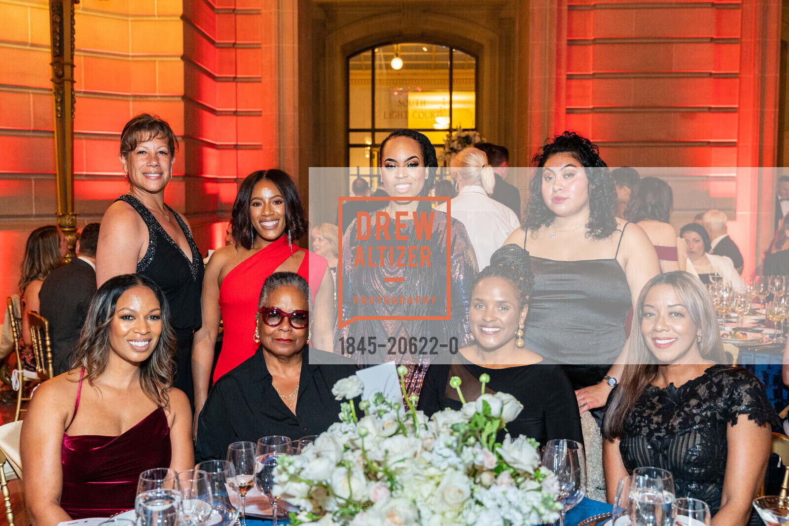 Nichole Jordan, Lori Dunn-Guion, Misty Gaither, Feysan Lodde, Lauren Peebles, Kimberly Ellis, Emily Arevalo, Ashley Murray, Gladys Ngwana, Red Cross hosts Heroes Unmasqued 2022, San Francisco City Hall. 1 Dr Carlton B Goodlett Pl, March 19th, 2022, Photo #1845-20622-0 Nichole Jordan, Lori Dunn-Guion, Misty Gaither, Feysan Lodde, Lauren Peebles, Kimberly Ellis, Emily Arevalo, Ashley Murray, Gladys Ngwana, Photo #1845-20622-0