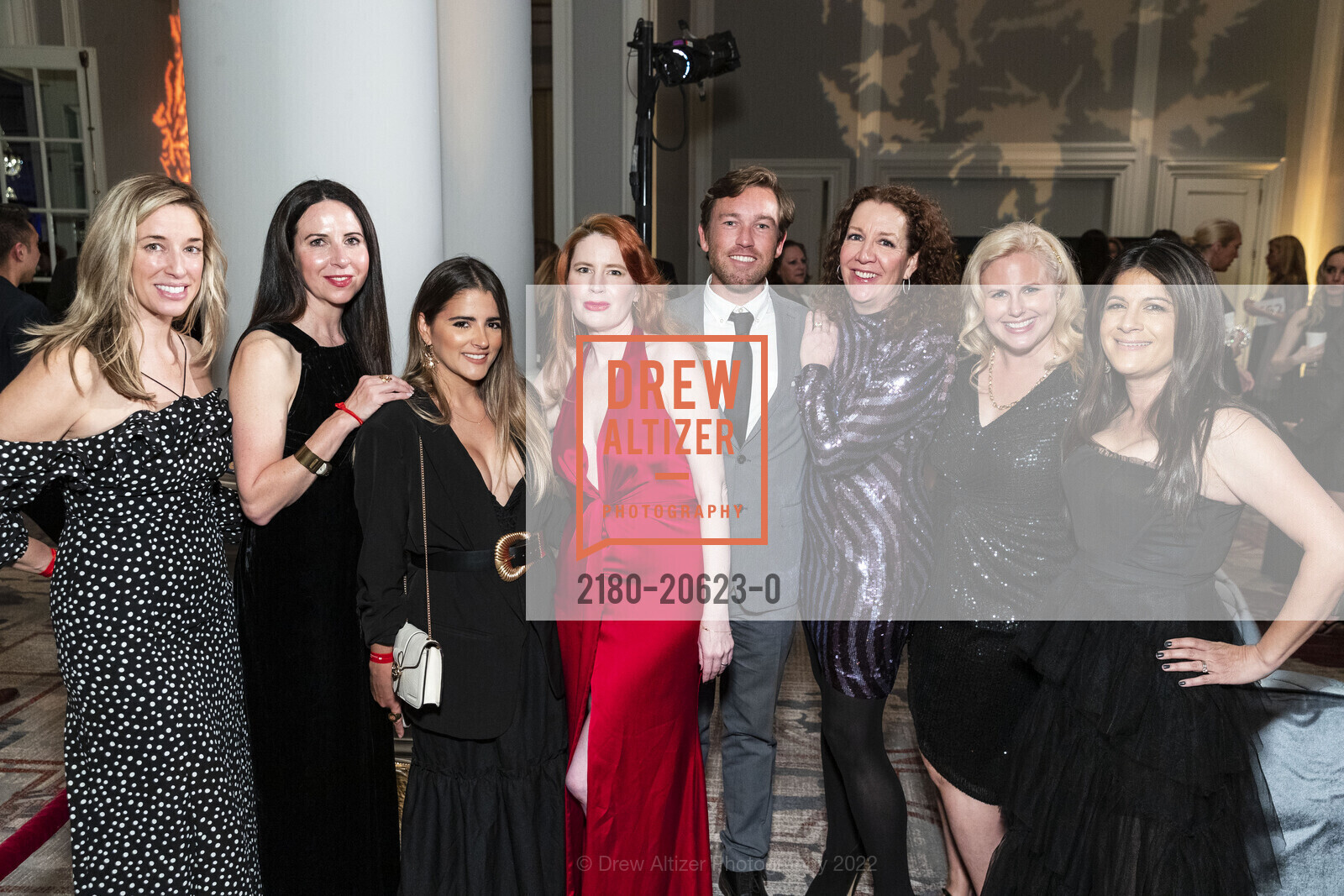 Allison Andrade, Theresa Palmer, Sandra Larson, Tracy Easton, Nick Larson, Carrie Davis, Sharyn Bires, Monica Bannan, Dress for Success San Francisco's Casino Royale Gala, Palace Hotel. 2 New Montgomery St, March 18th, 2022, Photo #2180-20623-0 Allison Andrade, Theresa Palmer, Sandra Larson, Tracy Easton, Nick Larson, Carrie Davis, Sharyn Bires, Monica Bannan, Photo #2180-20623-0