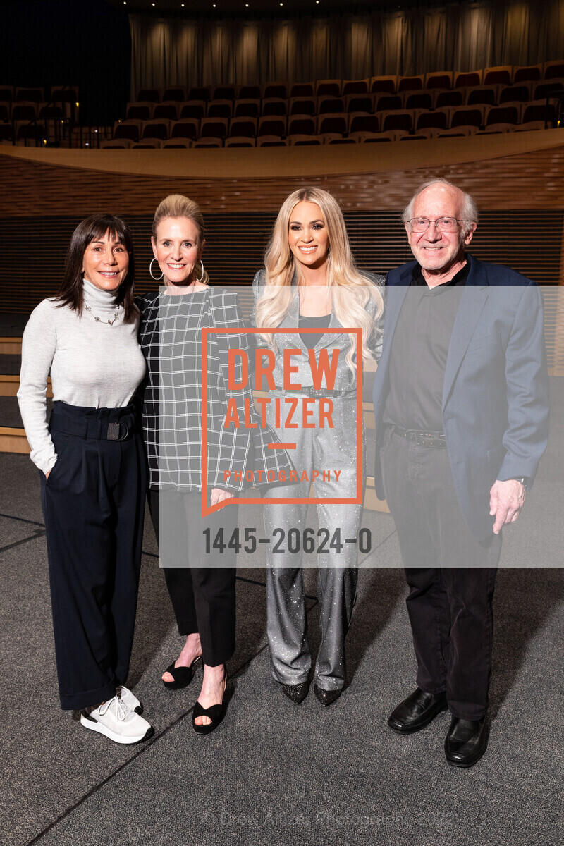 Lisa Schatz, Lisa Goldman, Carrie Underwood, Jonathan Berek, Under One Umbrella, Bing Concert Hall, Stanford University. 327 Lasuen Street, March 21st, 2022, Photo #1445-20624-0 Lisa Schatz, Lisa Goldman, Carrie Underwood, Jonathan Berek, Photo #1445-20624-0
