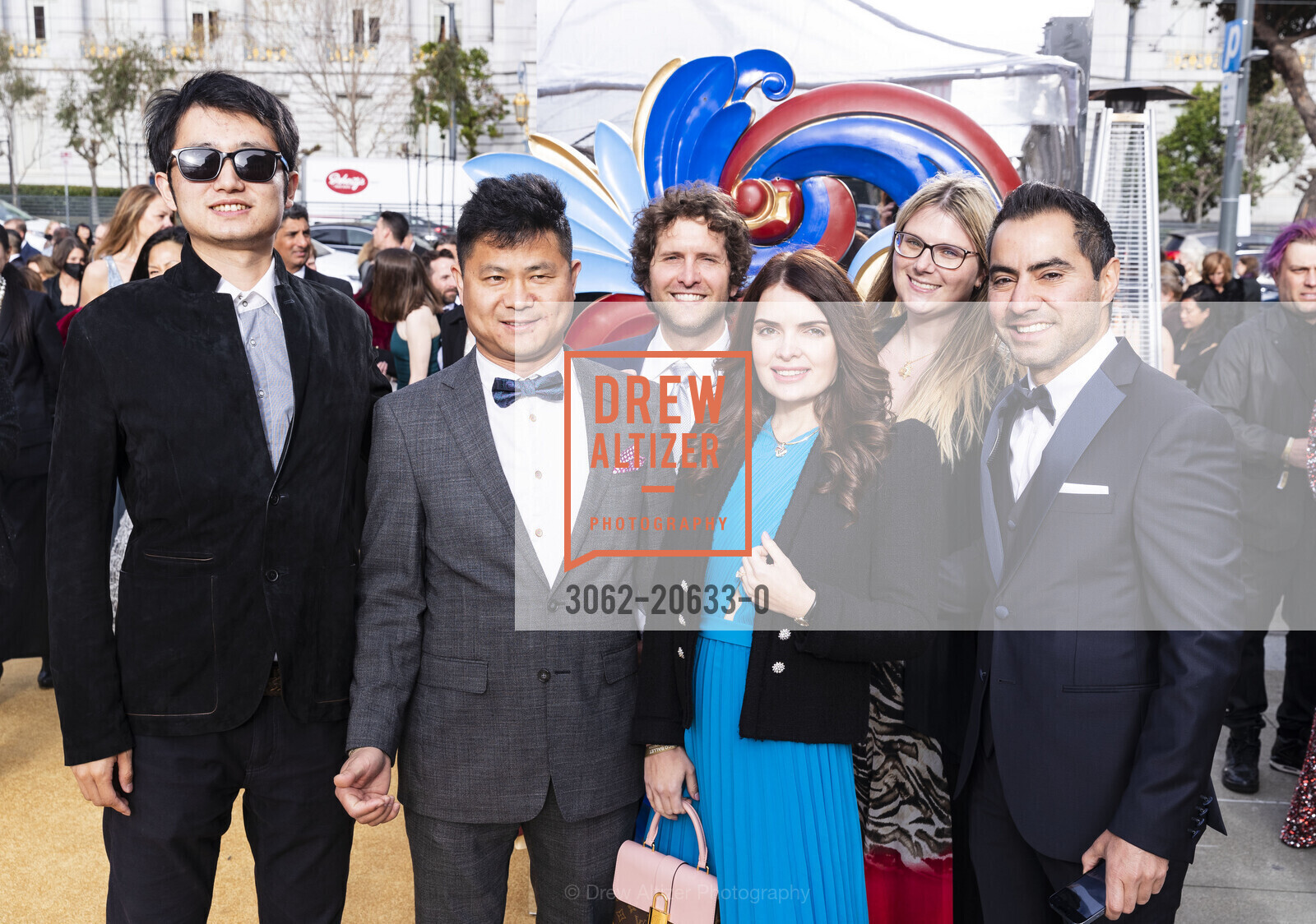 Jim Shi, Rocky Yu, Jeremy Glassenberg, Eliza Kim, Lisa Goodman, Roham Solasi, San Francisco Ballet 2022 Season Gala, War Memorial Opera House. 301 Van Ness Ave, Photo #3062-20633-0 Jim Shi, Rocky Yu, Jeremy Glassenberg, Eliza Kim, Lisa Goodman, Roham Solasi, Photo #3062-20633-0