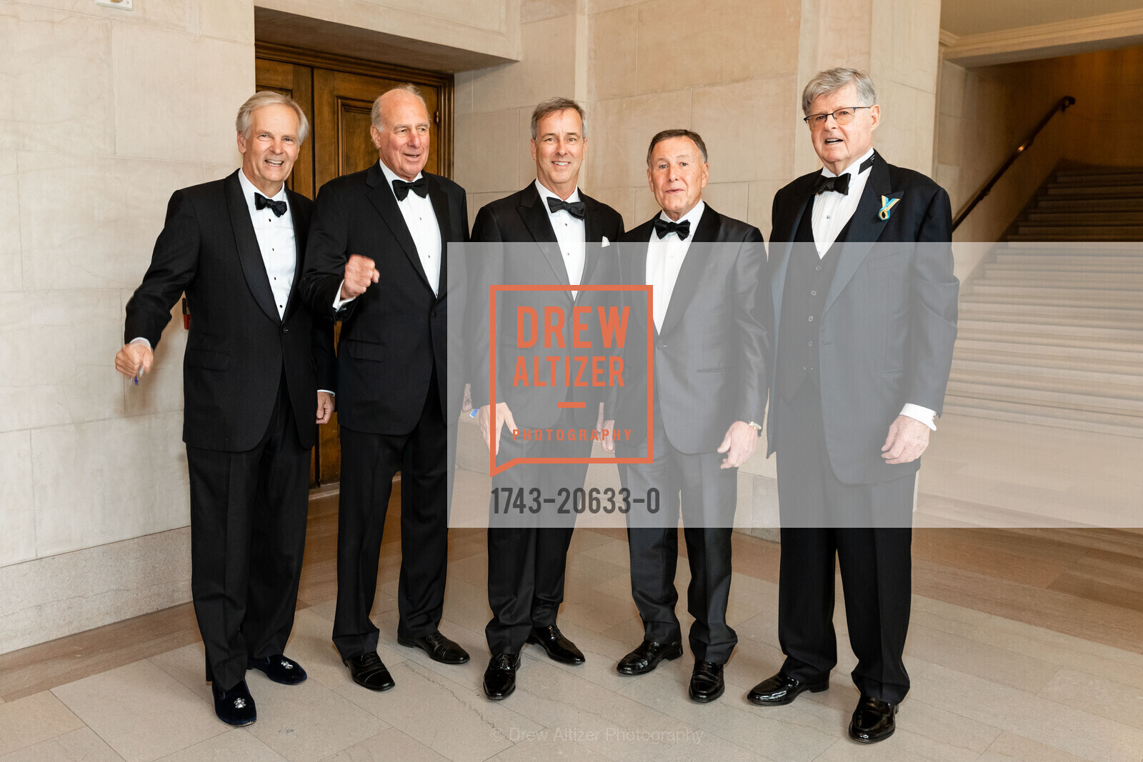 Stu Francis, John Osterweis, Robert Shaw, Carl Pascarella, Richard Barker, San Francisco Ballet 2022 Season Gala, War Memorial Opera House. 301 Van Ness Ave, Photo #1743-20633-0 Stu Francis, John Osterweis, Robert Shaw, Carl Pascarella, Richard Barker, Photo #1743-20633-0