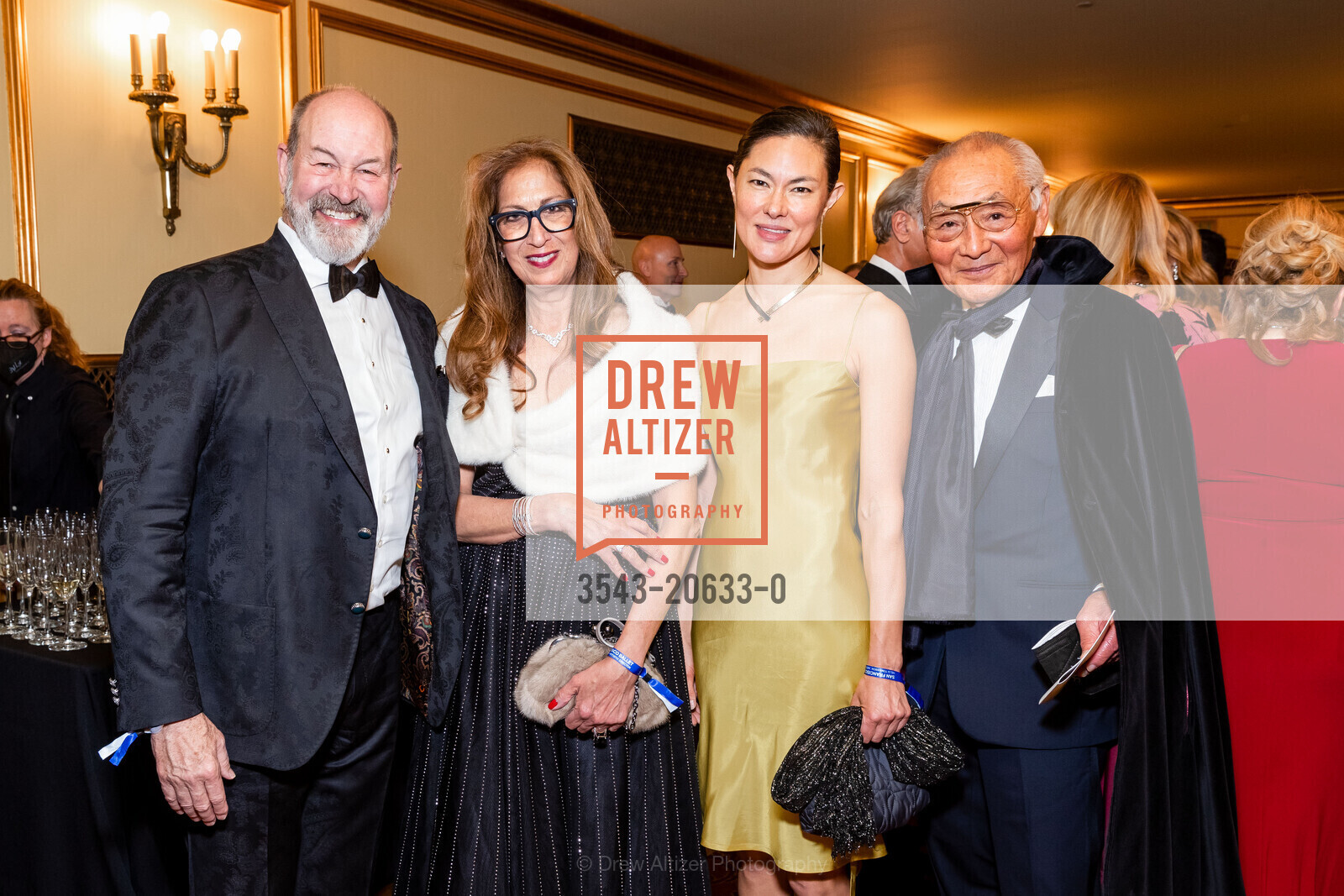 Tony Mills, Isabel Russell, Mia Kimura, Kiyoshi Kimura, San Francisco Ballet 2022 Season Gala, War Memorial Opera House. 301 Van Ness Ave, Photo #3543-20633-0 Tony Mills, Isabel Russell, Mia Kimura, Kiyoshi Kimura, Photo #3543-20633-0